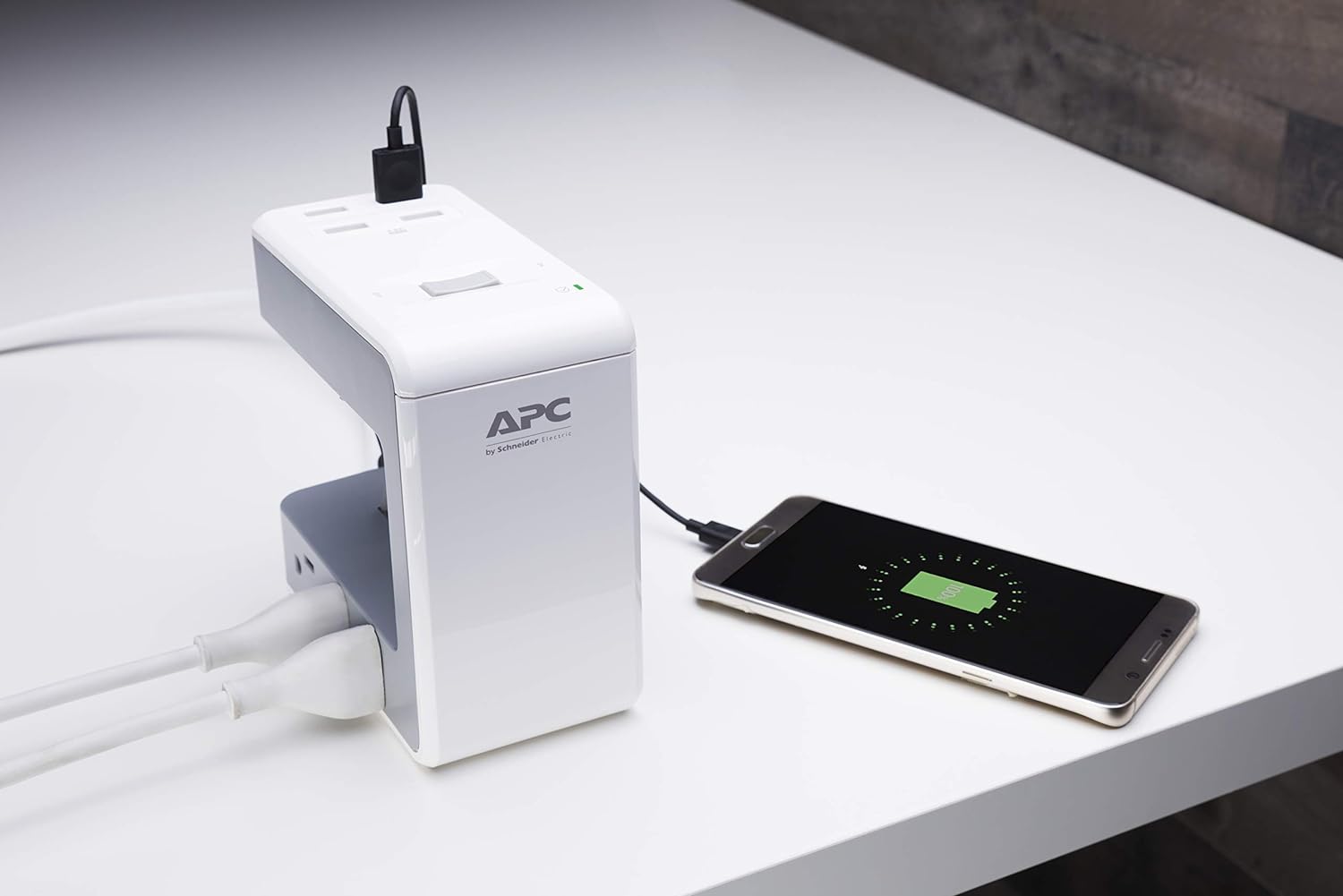 APC Desk Mount Surge Protector with USB 6 Outlets 1080J — Being Shipped