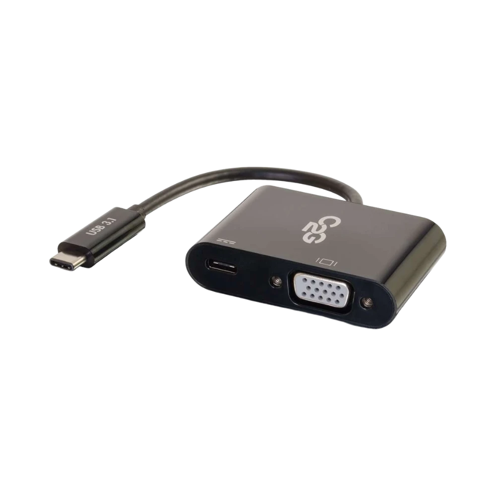 C2G USB-C to VGA Video Adapter with Power Delivery — Being Shipped