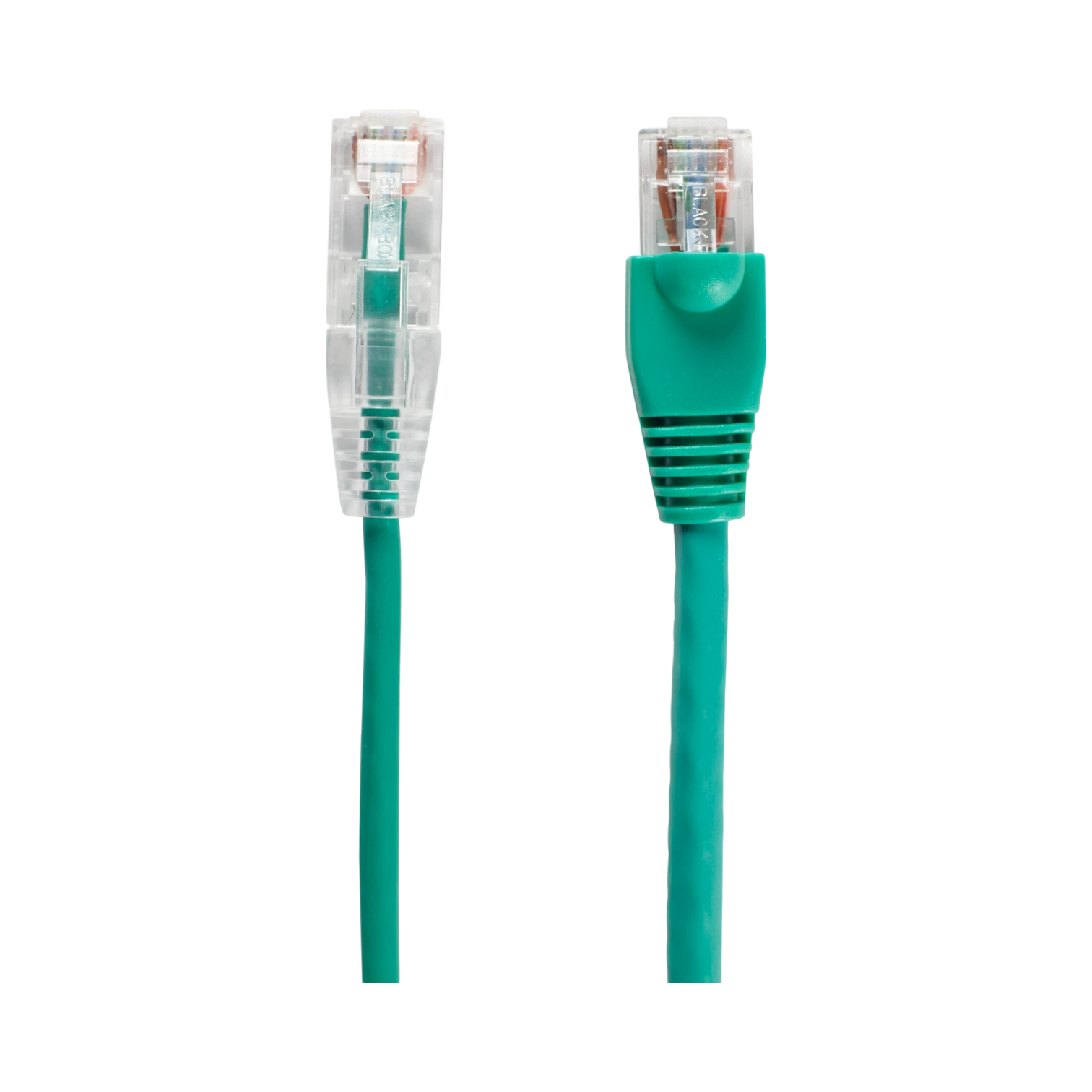 Black Box 7ft Slim-Net CAT6 250-MHz Snagless Ethernet Patch Cable (Green) — Being Shipped