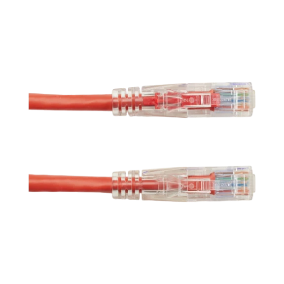 Black Box 4ft GigaTrue 3 CAT6 550MHz Locking Ethernet Cable (Red) — Being Shipped