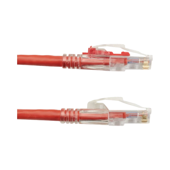 Black Box 4ft GigaTrue 3 CAT6 550MHz Locking Ethernet Cable (Red) — Being Shipped