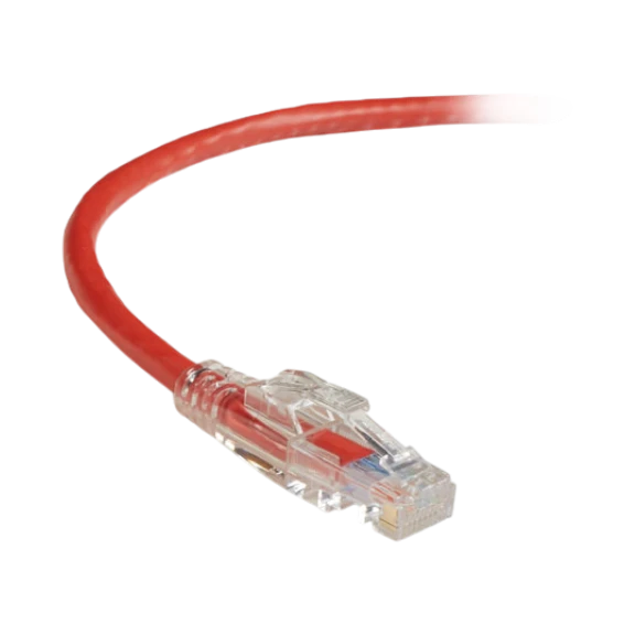 Black Box 4ft GigaTrue 3 CAT6 550MHz Locking Ethernet Cable (Red) — Being Shipped