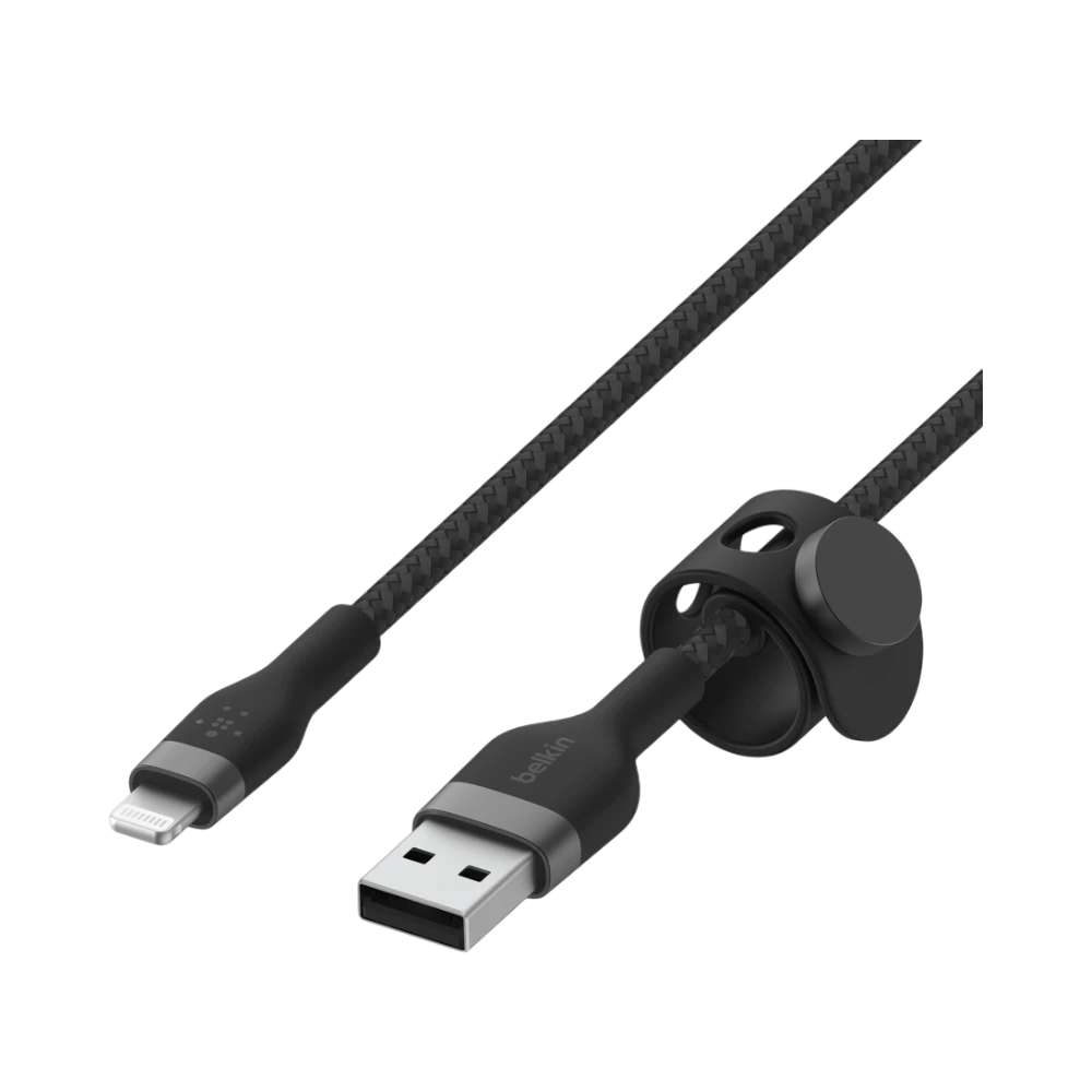 Belkin BoostCharge Pro Flex Lightning to USB-A Cable 6.6' (Black) — Being Shipped