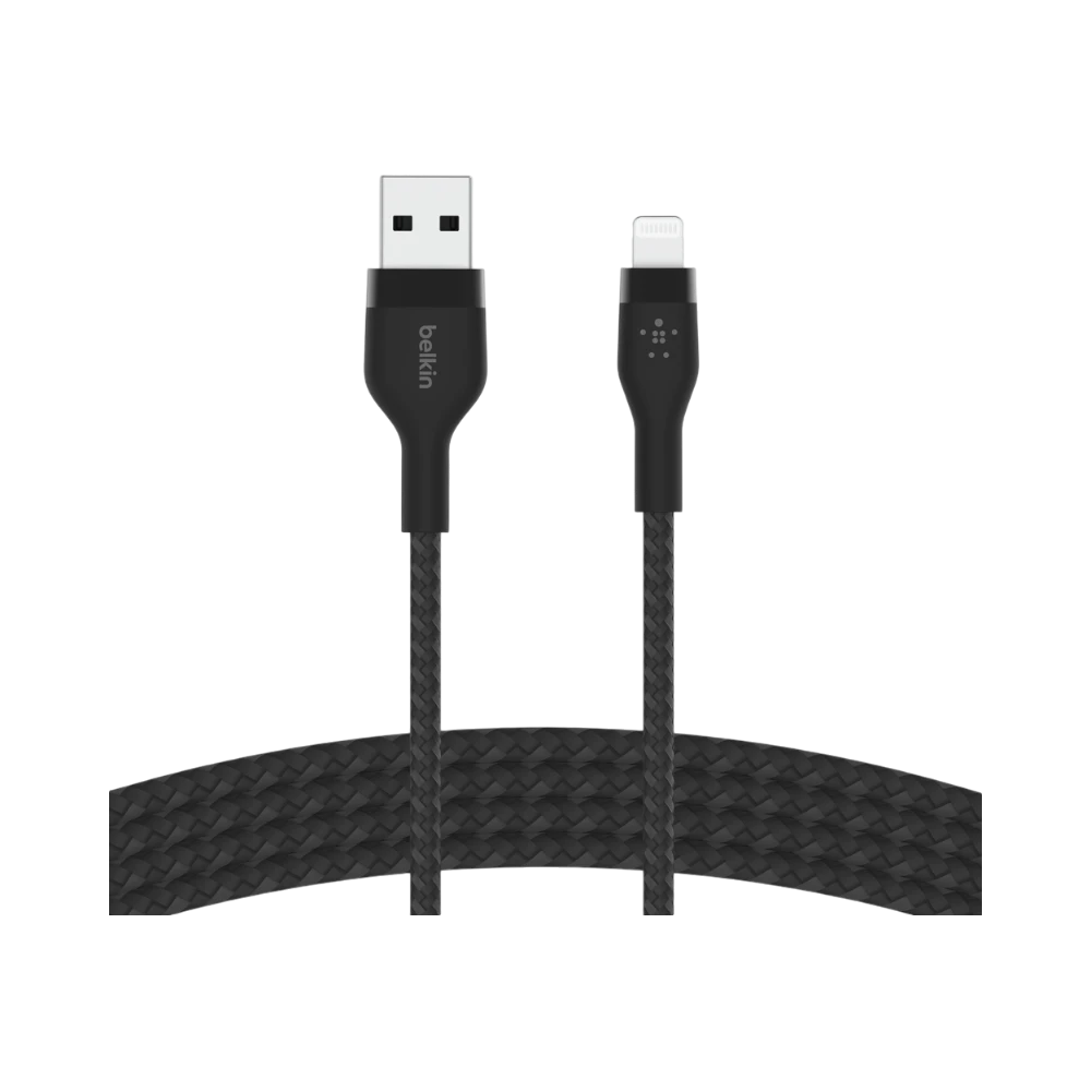 Belkin BoostCharge Pro Flex Lightning to USB-A Cable 6.6' (Black) — Being Shipped