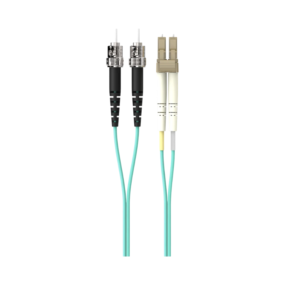 Belkin 1M 10GB Multimode LC/ST Duplex Fiber Optic Cable (Aqua) — Being Shipped