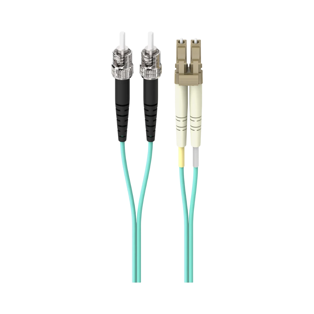 Belkin 1M 10GB Multimode LC/ST Duplex Fiber Optic Cable (Aqua) — Being Shipped