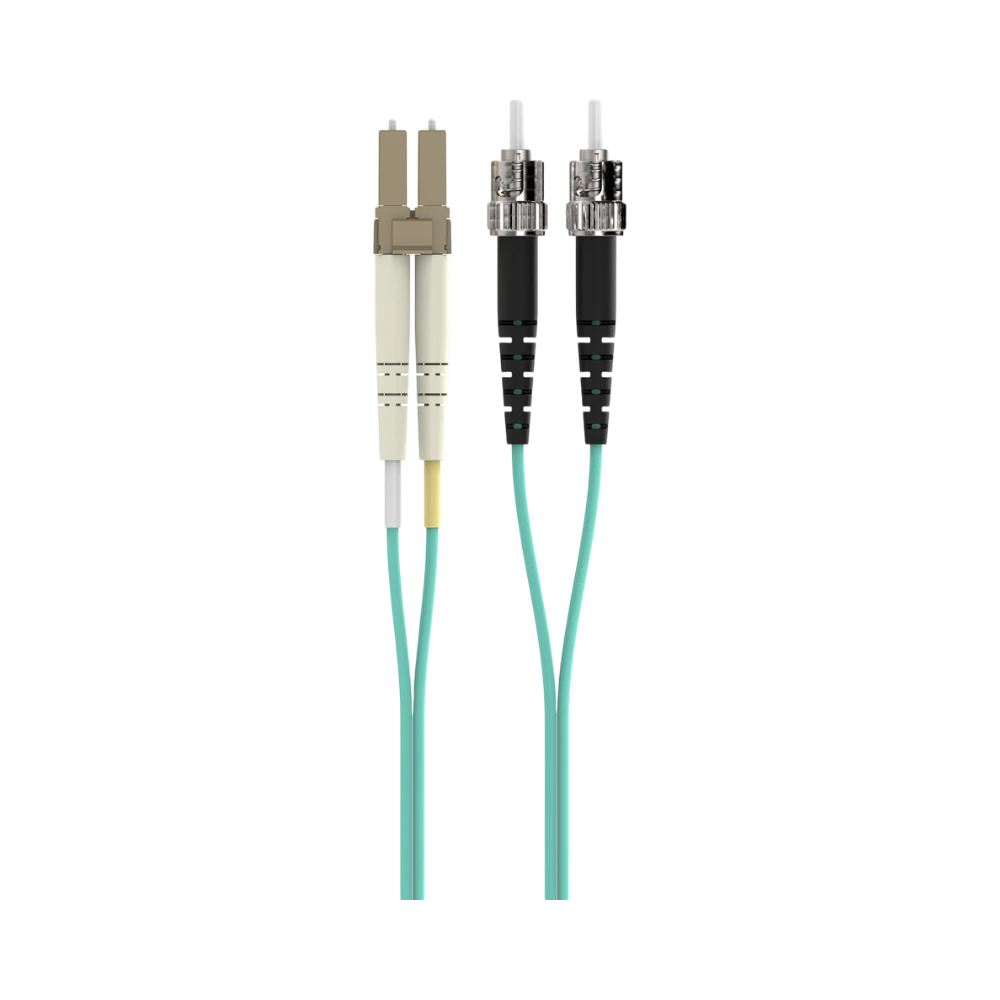 Belkin 1M 10GB Multimode LC/ST Duplex Fiber Optic Cable (Aqua) — Being Shipped