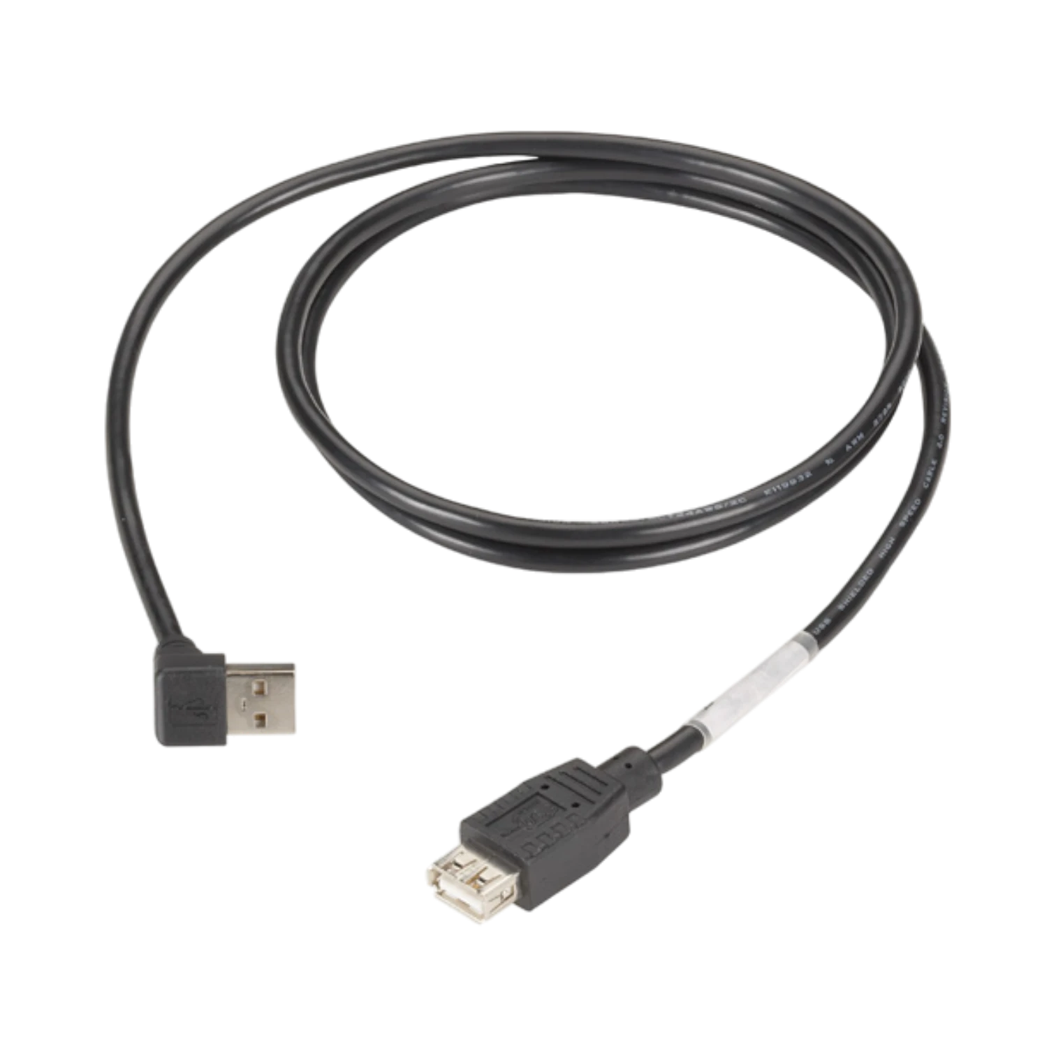 Black Box 4ft USB 2.0 Right-Angle Male to Female Cable (Black) — Being Shipped