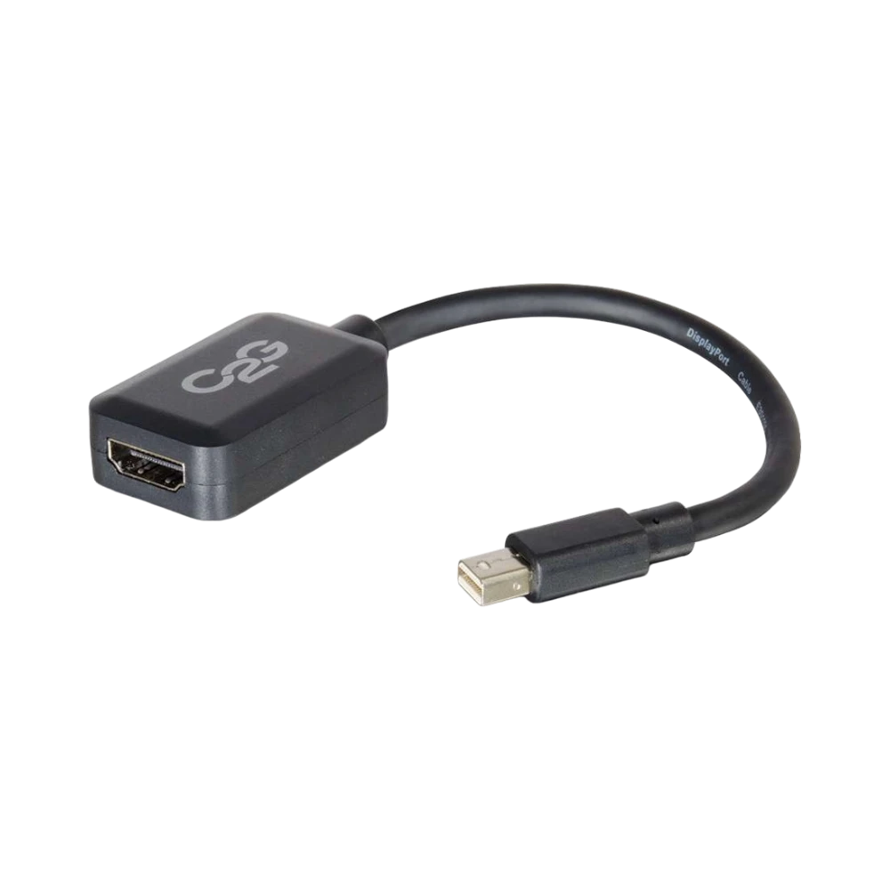 C2G 8in Mini DisplayPort to HDMI Adapter Converter (Black) — Being Shipped