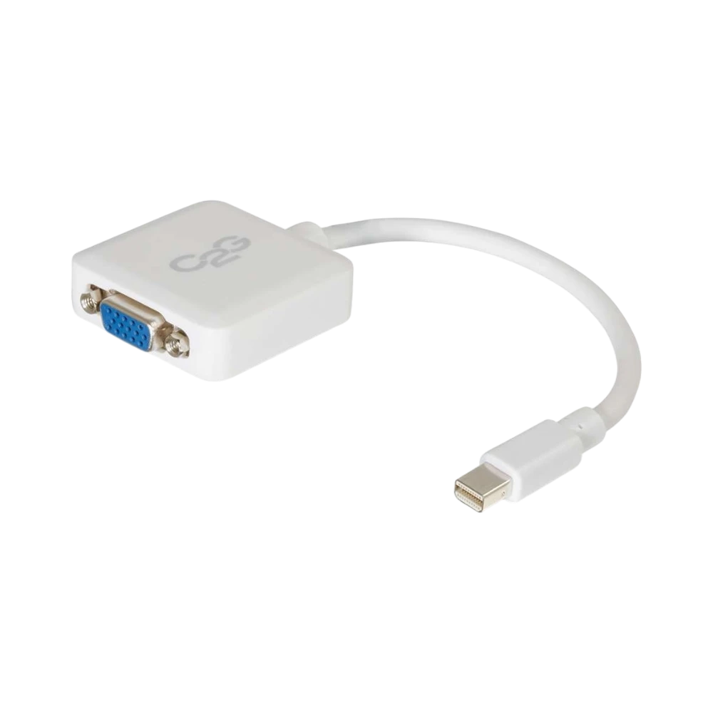 C2G 8in Mini DisplayPort to VGA Adapter Converter (White) — Being Shipped