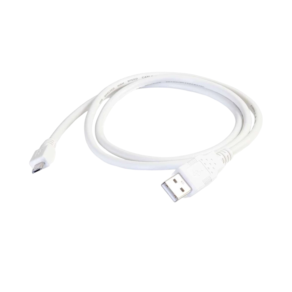 C2G 3ft USB 2.0 A to Micro-B Cable M/M (White) — Being Shipped