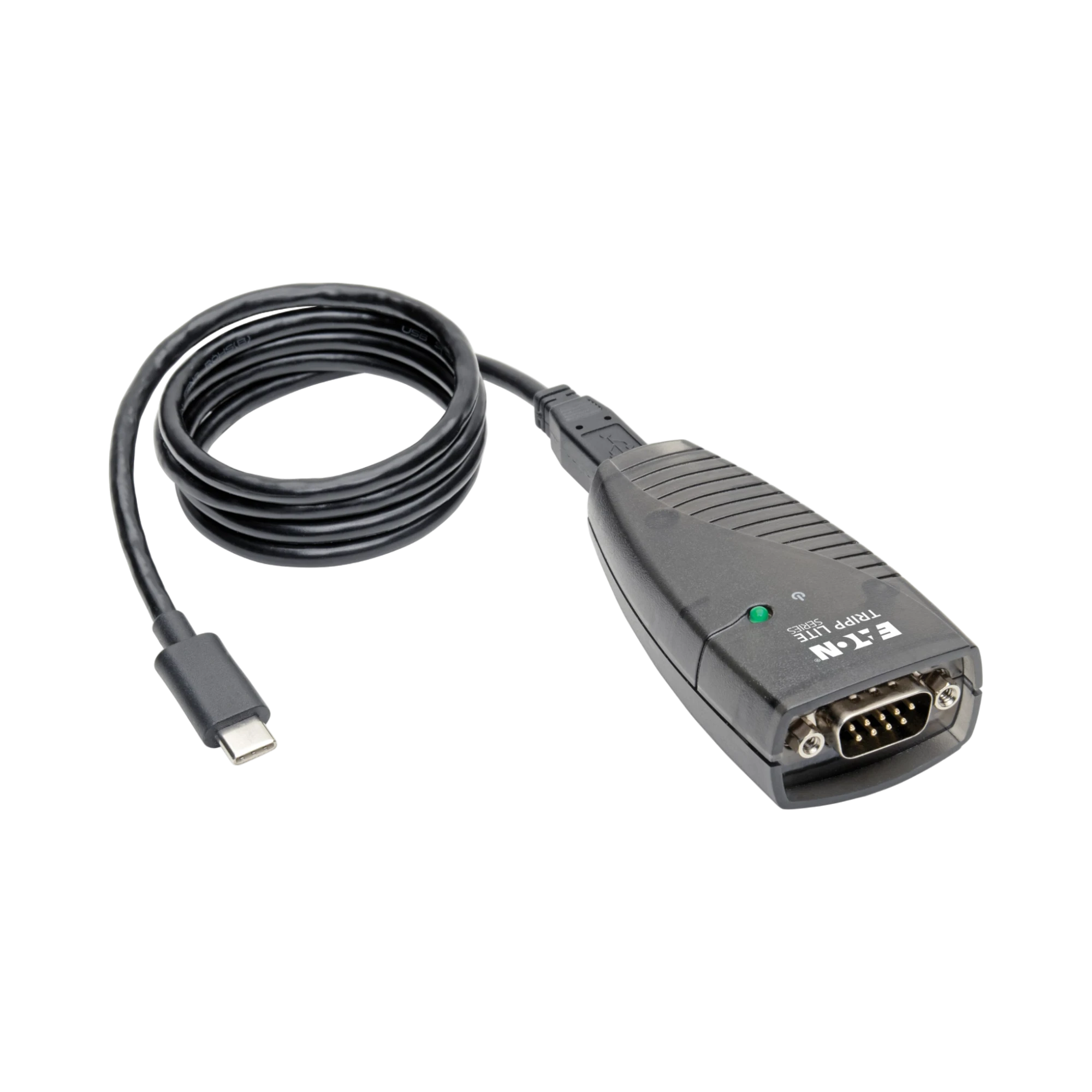 Tripp Lite USB-C to Serial DB9 RS232 Adapter Cable - 3 ft. (0.91 m) Keyspan, High-Speed (M/M), TAA — Being Shipped