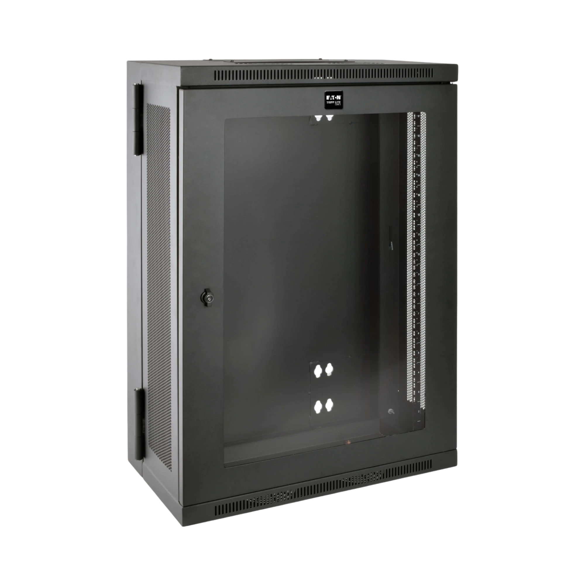 Tripp Lite SmartRack 18U Low-Profile Patch-Depth Wall-Mount Half-Height Rack Enclosure, Clear Acrylic Window, Hinged Back — Being Shipped