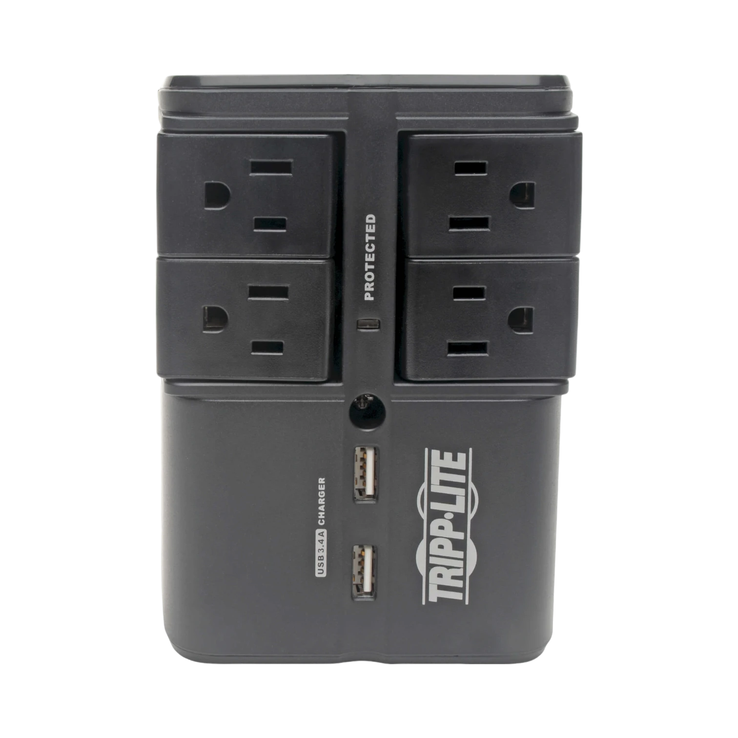 Tripp Lite Surge Protector with 4 Rotatable Outlets and USB Charger — Being Shipped