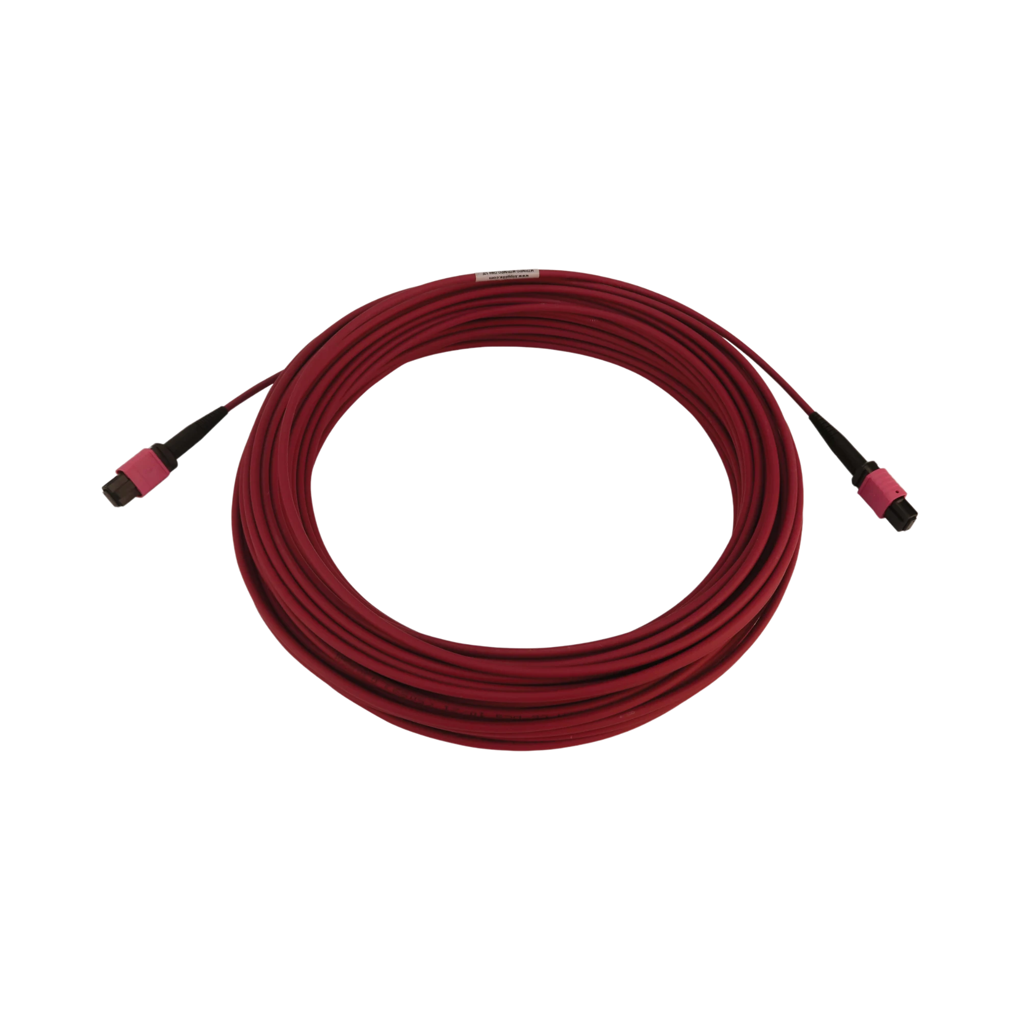 Tripp Lite 100G Multimode 50/125 OM4 Fiber Optic Cable (12F MTP/MPO-PC F/F), LSZH, Magenta, 20 m (65.6 ft.) — Being Shipped