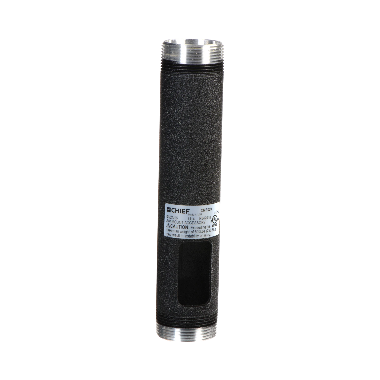 Chief CMS-009 9" Speed-Connect Fixed Extension Column (Black) — Being Shipped