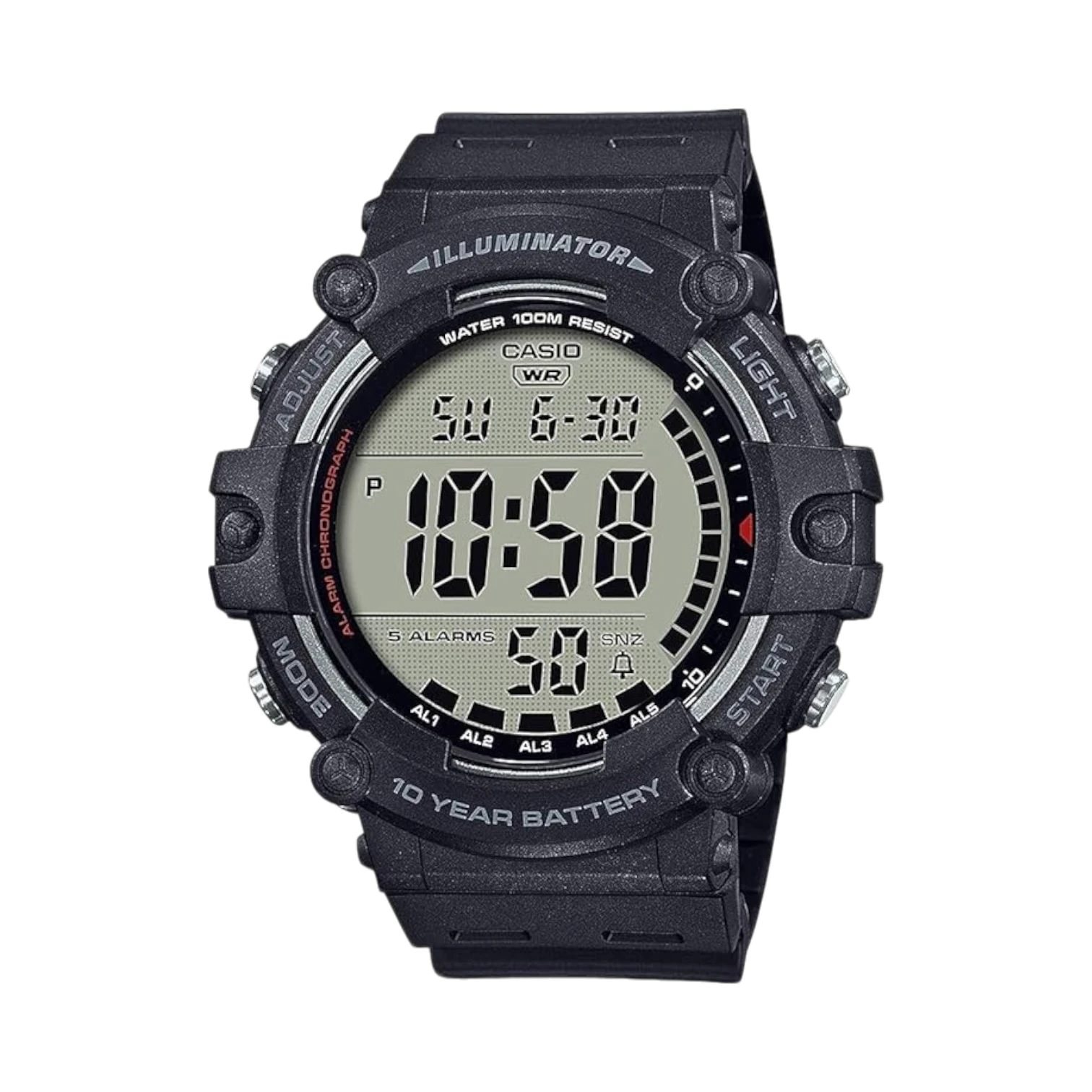 Casio Illuminator Men's Digital Watch with 10-Year Battery — Being Shipped