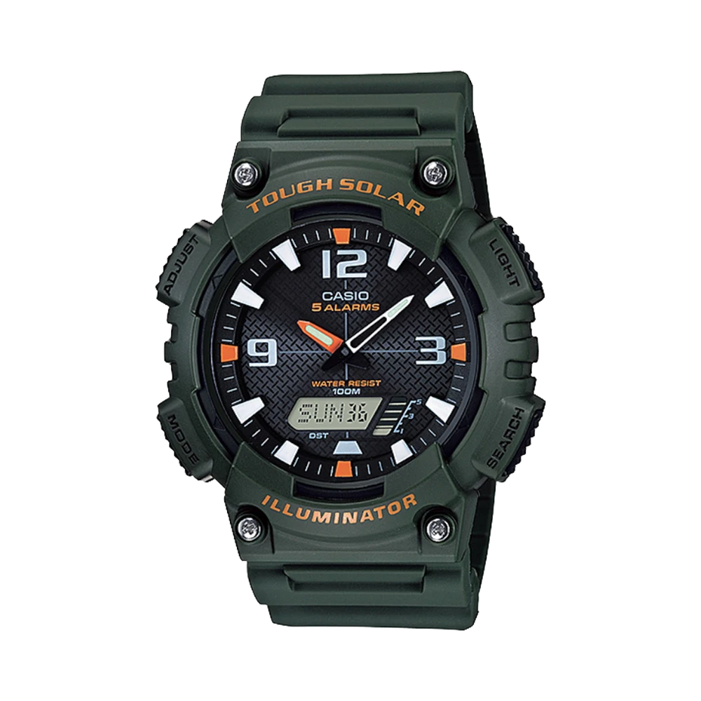 Casio Men's Solar-Powered Quartz Watch with Resin Strap (Green) — Being Shipped