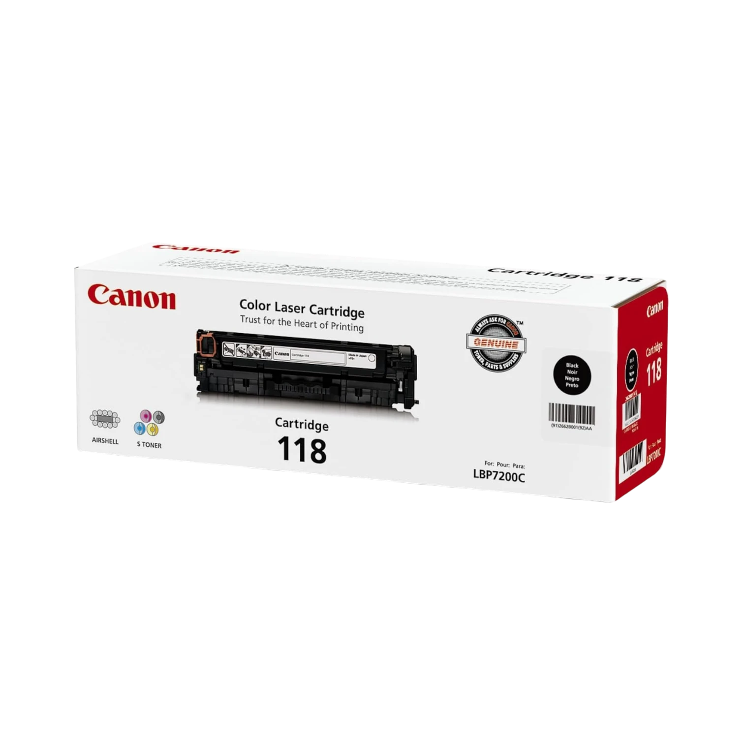 Canon Genuine 118 Black Toner Cartridge for Laser Printers — Being Shipped