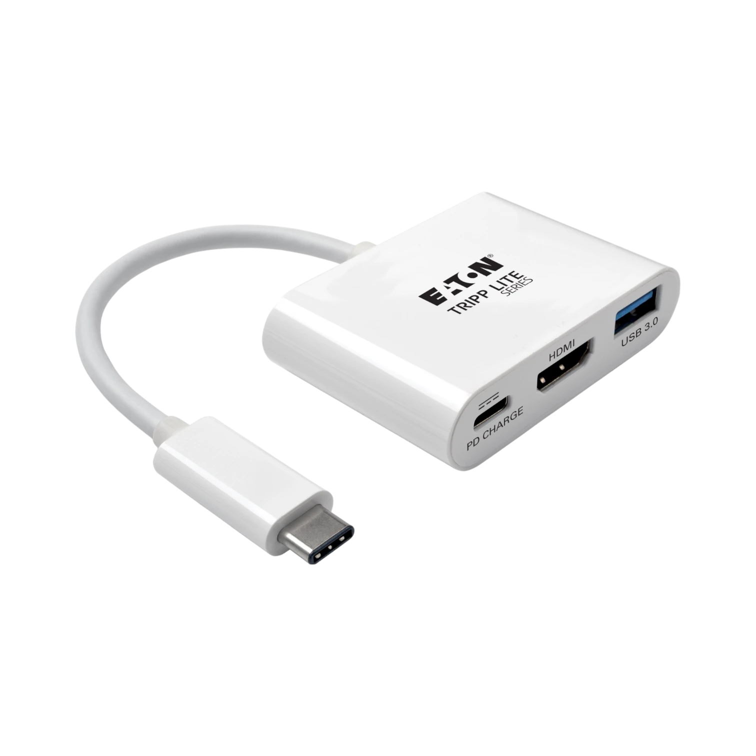 Tripp Lite USB-C to HDMI Adapter with USB 3.x (5Gbps) Hub Port & PD Charging, HDCP, White — Being Shipped