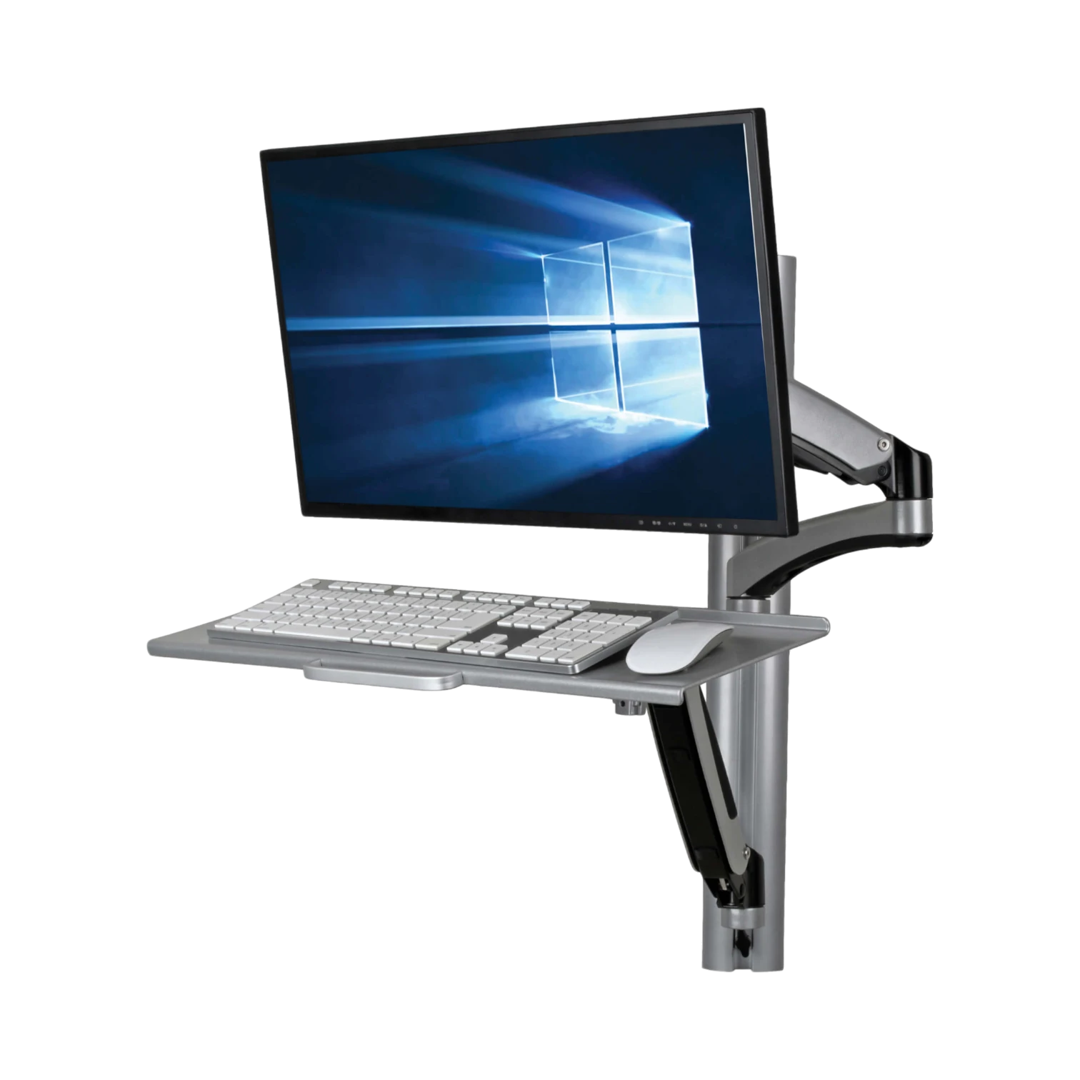 Tripp Lite Adjustable-Height Wall-Mount Sit-Stand Workstation, Single-Display — Being Shipped