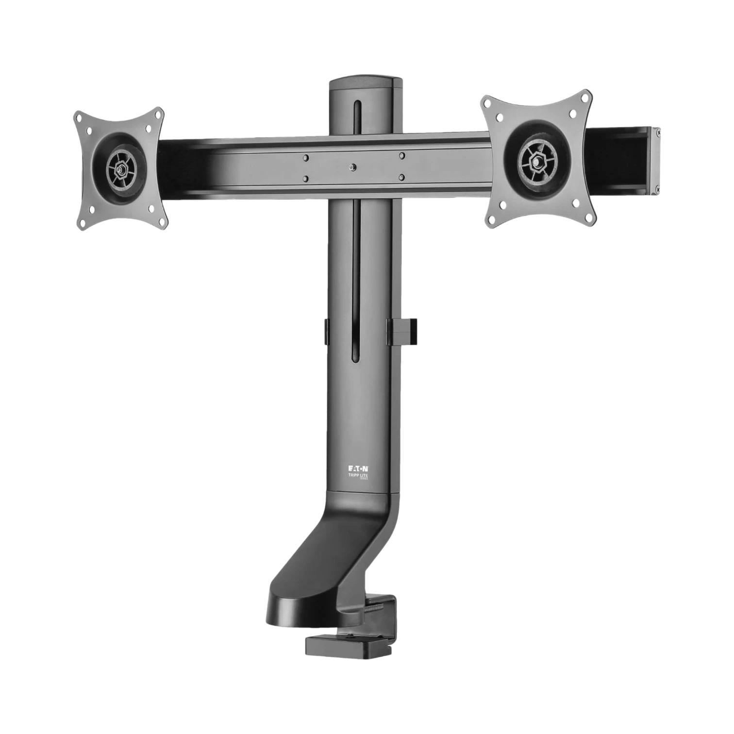 Tripp Lite Dual-Display Monitor Arm with Desk Clamp and Grommet, Height Adjustable, 17” to 27” Monitors — Being Shipped