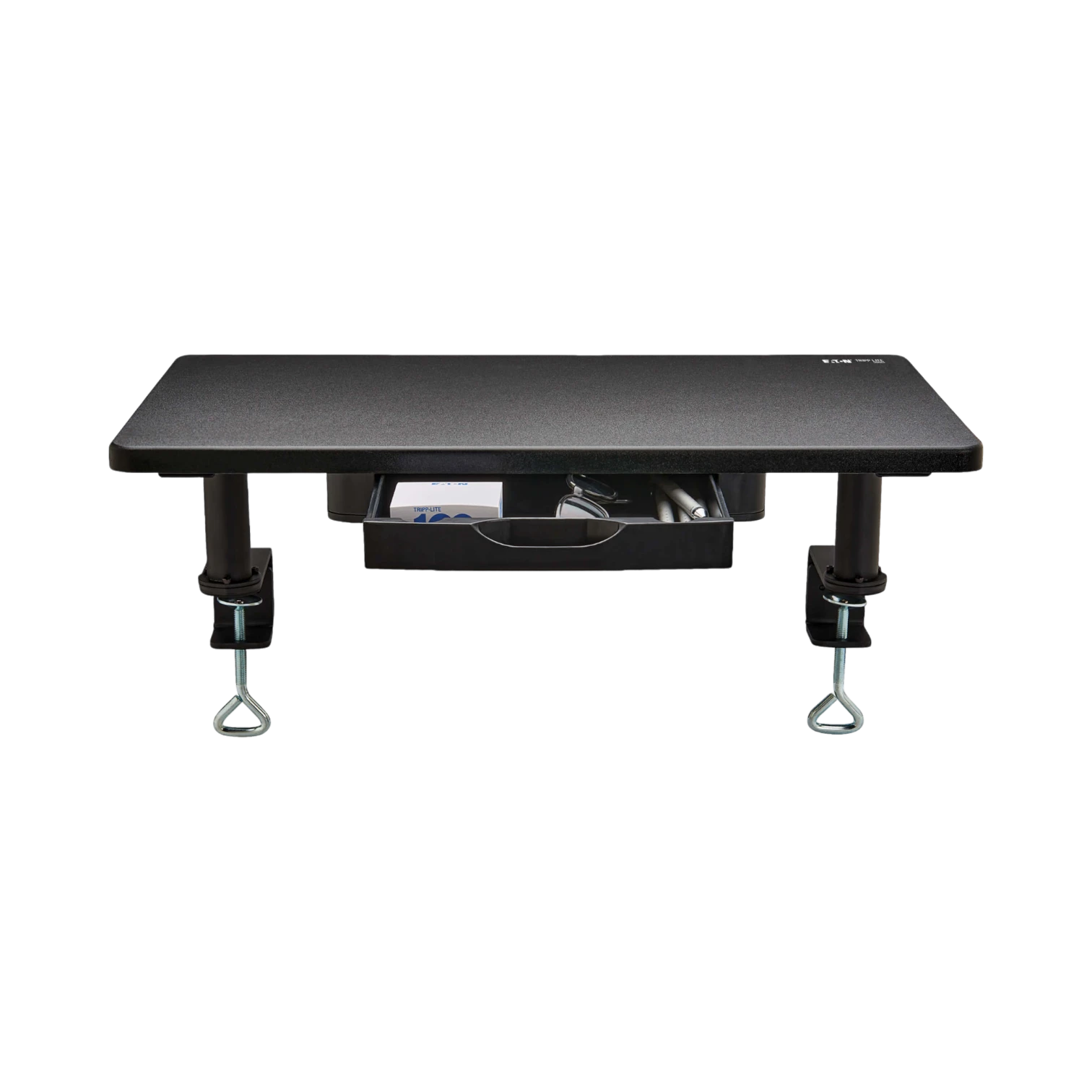 Tripp Lite Desk-Clamp Monitor Riser with Storage Drawer, TAA — Being Shipped