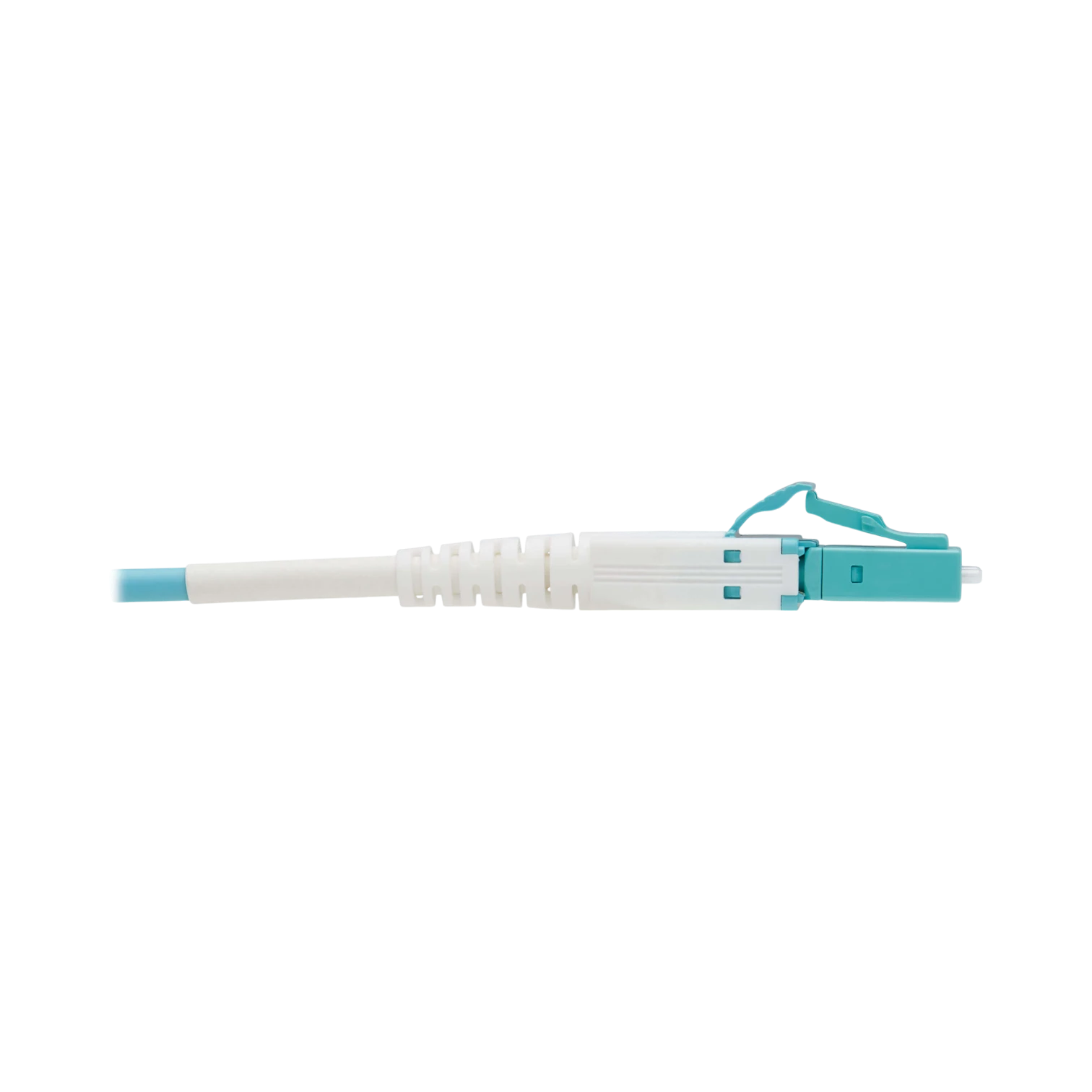 Tripp Lite 100G Duplex Multimode 50/125 OM4 Armored Fiber Optic Cable (LC/LC Duplex M/M), LSZH, Aqua, 50 m (164 ft.) — Being Shipped