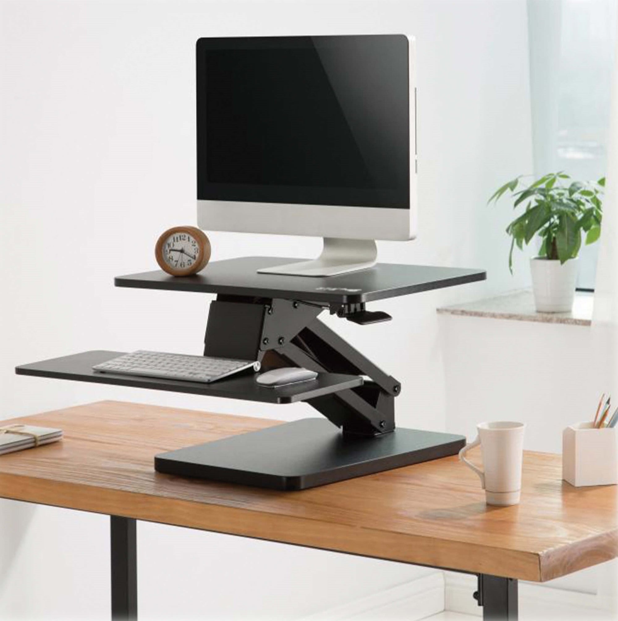 Tripp Lite Safe-IT Adjustable-Height Sit-Stand Desktop Workstation, Antimicrobial Protection — Being Shipped