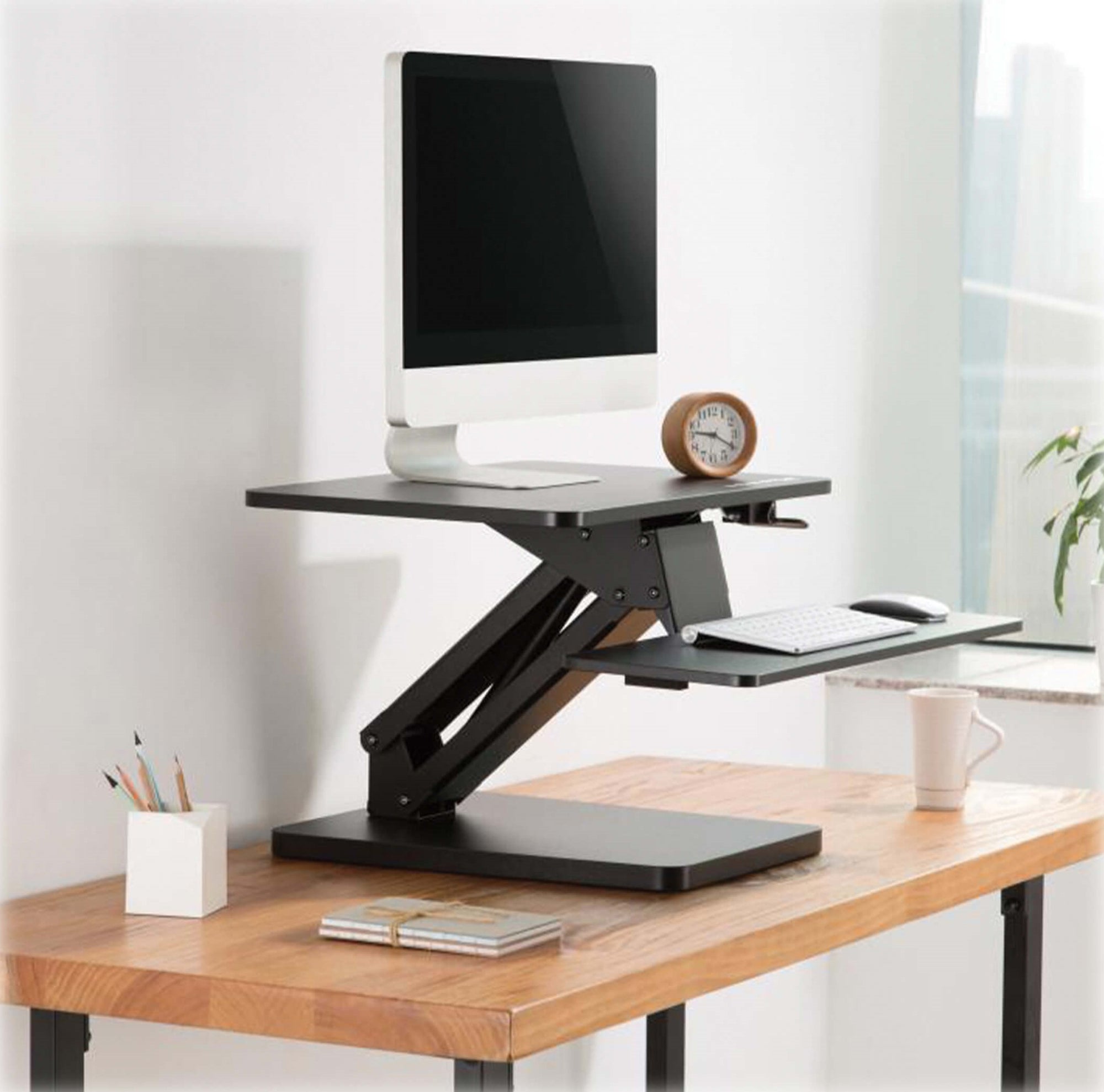 Tripp Lite Safe-IT Adjustable-Height Sit-Stand Desktop Workstation, Antimicrobial Protection — Being Shipped