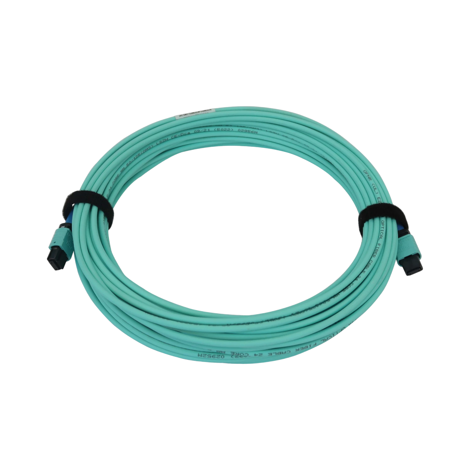 Tripp Lite 40/100/400G Multimode 50/125 OM3 Fiber Optic Cable (24F MTP/MPO-PC F/F), LSZH, Aqua, 15 m (49.2 ft.) — Being Shipped