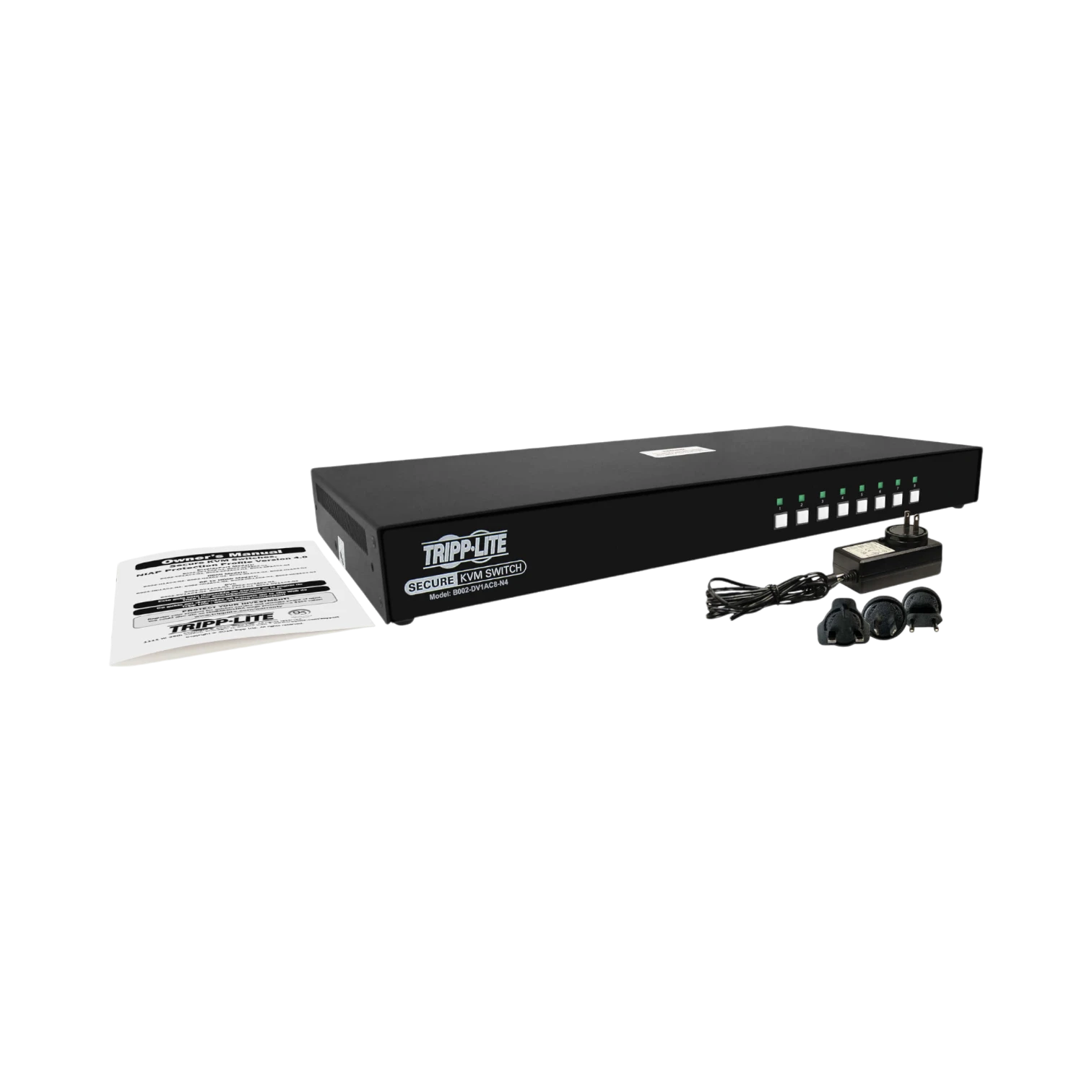 Tripp Lite Secure KVM Switch, 8-Port, Single Head, DVI to DVI, NIAP PP4.0, Audio, CAC, TAA — Being Shipped