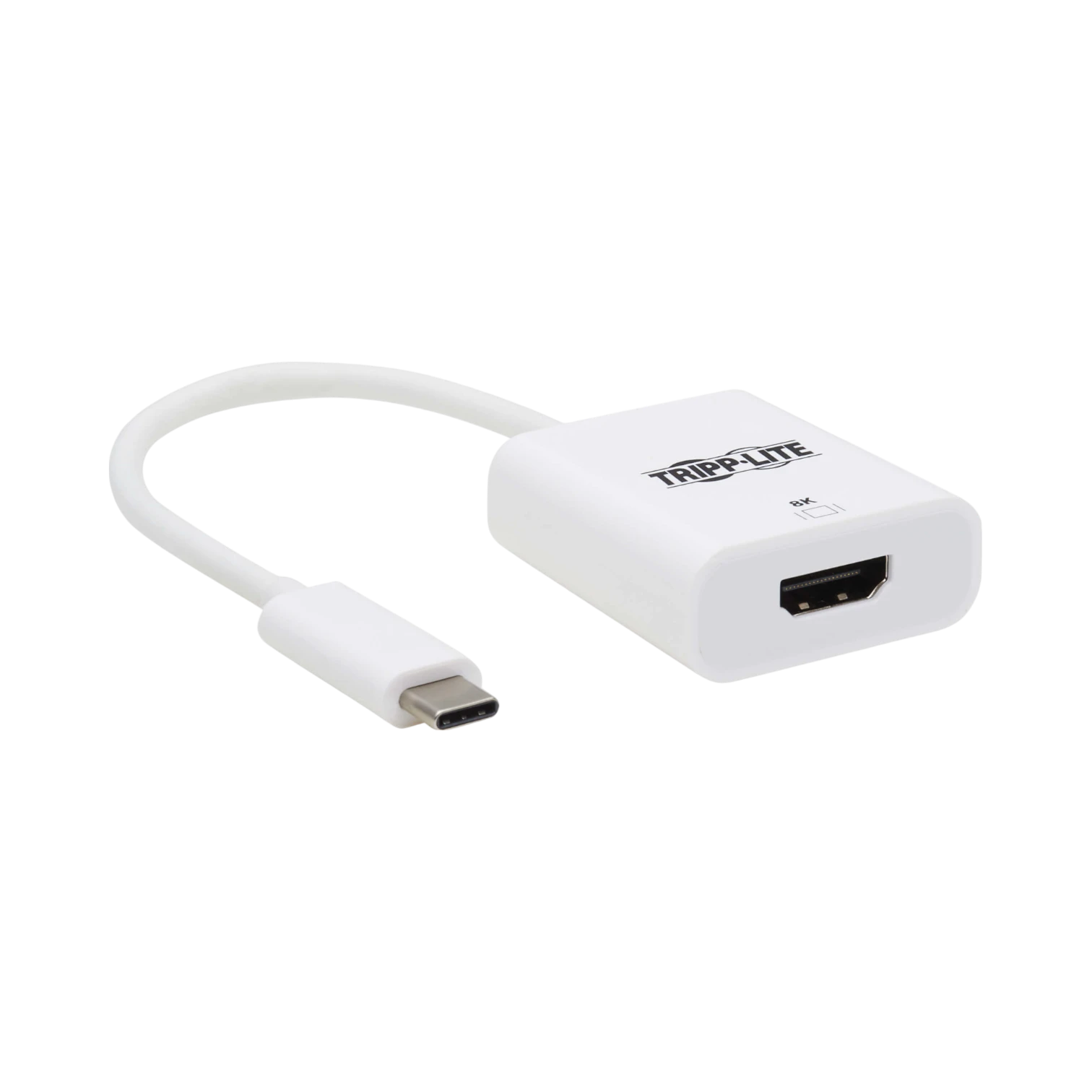 Tripp Lite USB-C to HDMI Adapter (M/F), 8K, HDR, 4:4:4, HDCP 2.3, White — Being Shipped