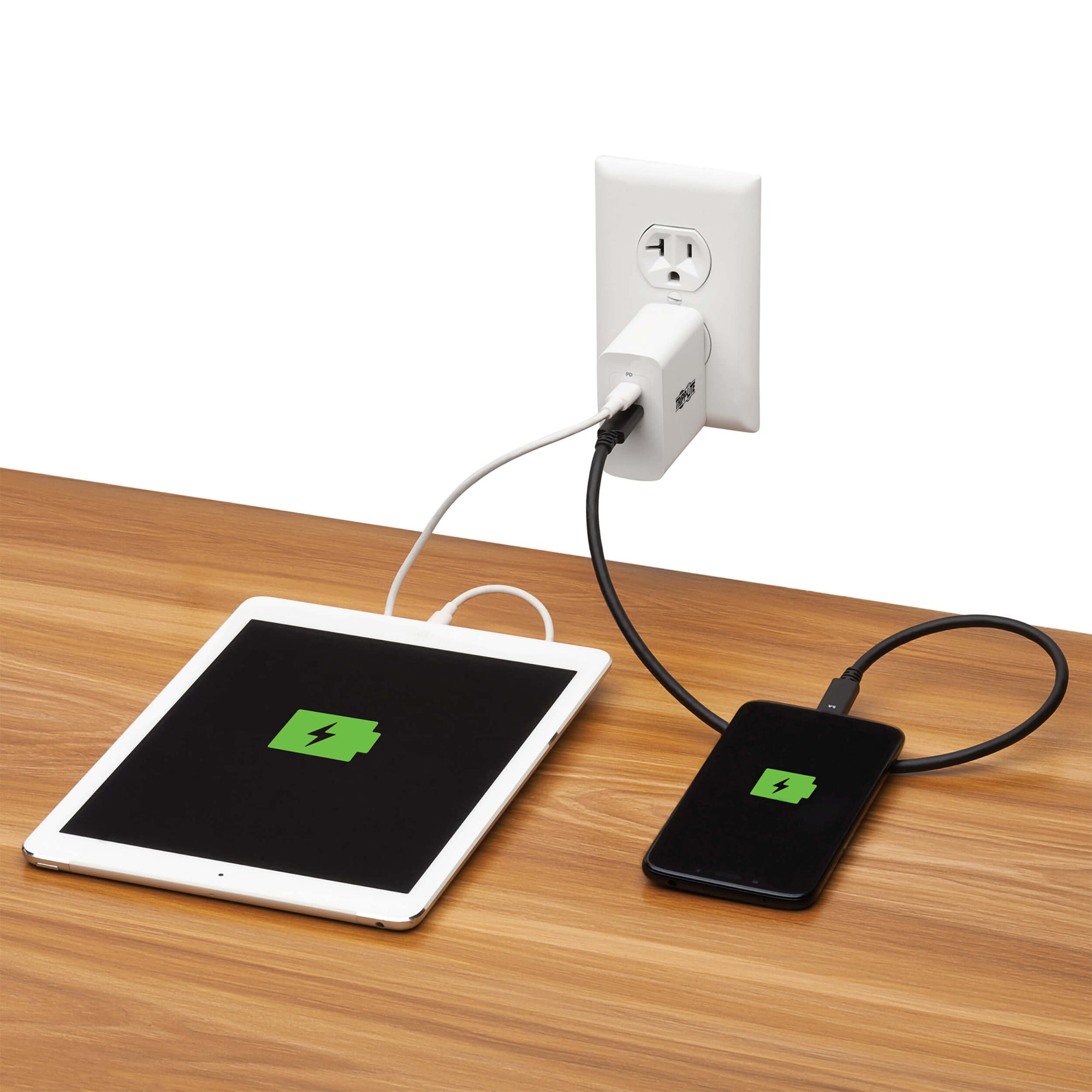 Tripp Lite Dual-Port 70W USB-C Wall Charger (White) — Being Shipped