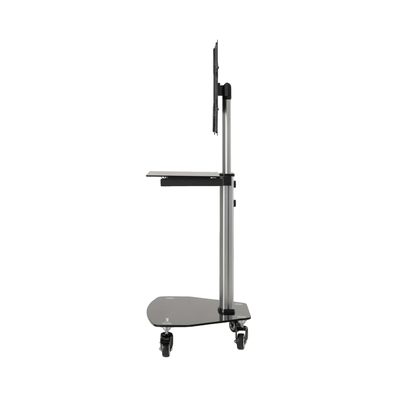 Tripp Lite Premier Rolling TV Cart for 32” to 55” Displays, Black Glass Base and Shelf, Locking Casters — Being Shipped