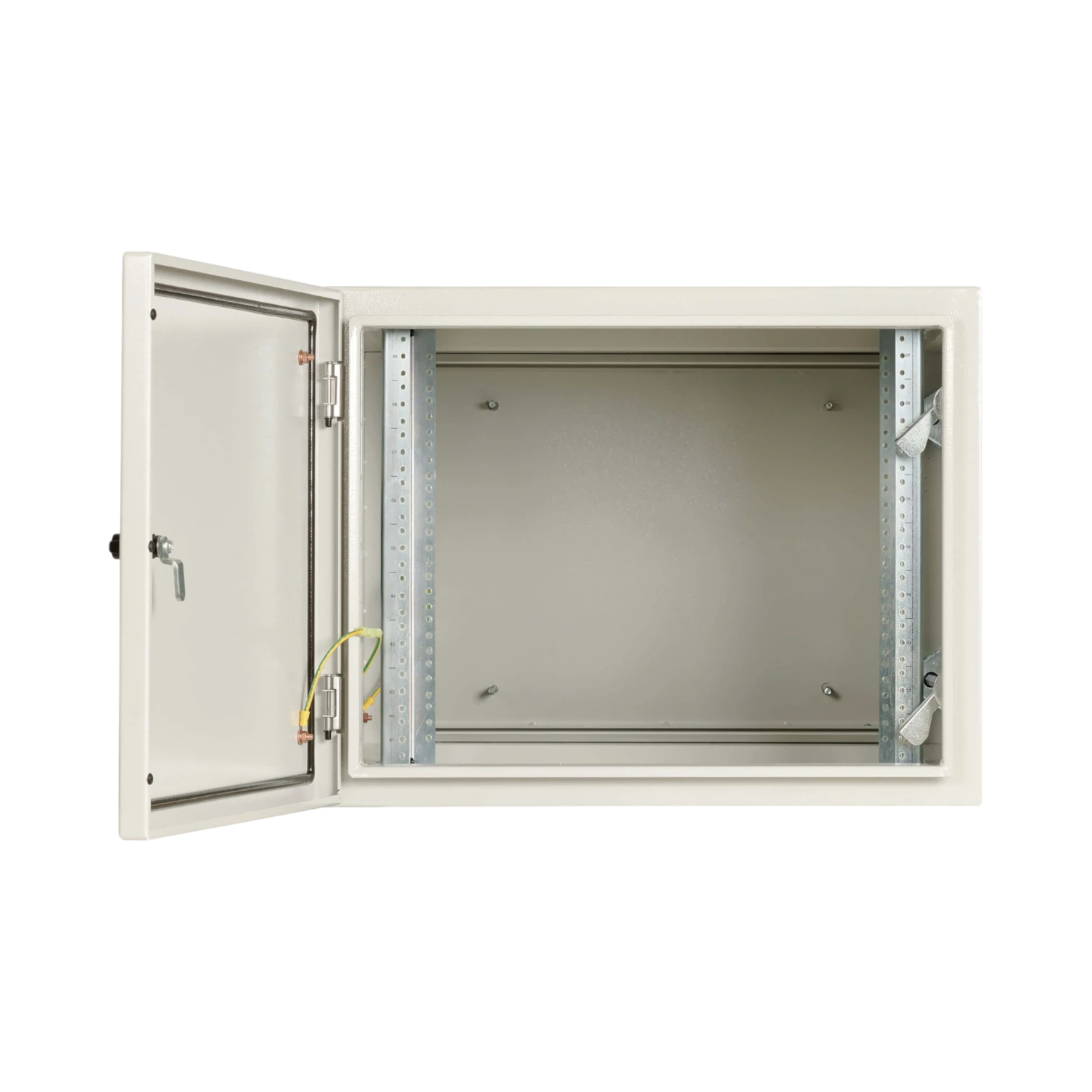 Tripp Lite SmartRack Industrial Enclosure with Lock, NEMA 4, Wall Mount, Metal Construction, Hinged Back, 28 in. Depth, 9U, Gray — Being Shipped