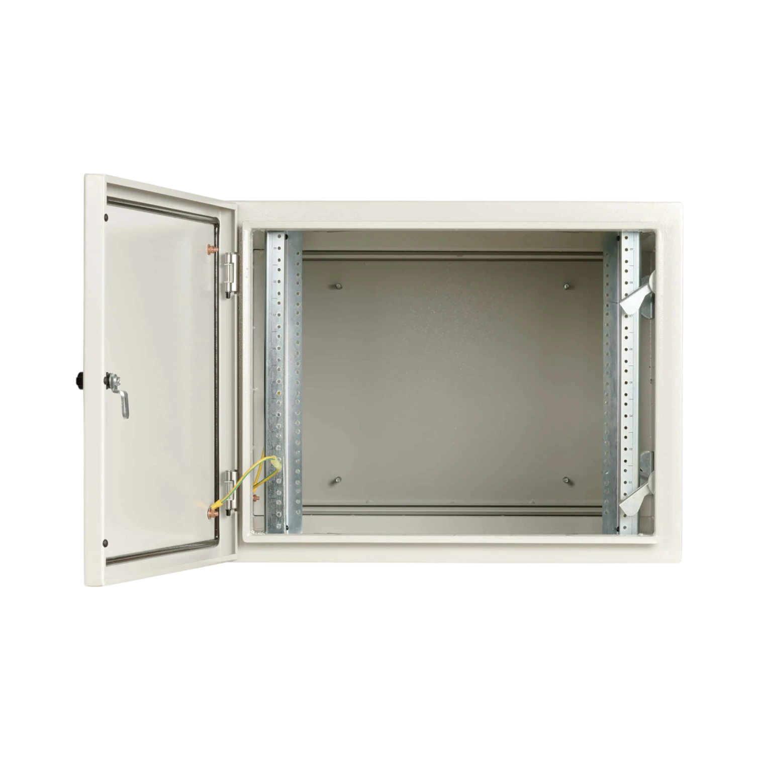 Tripp Lite SmartRack Industrial Enclosure with Lock, NEMA 4, Wall Mount, Metal Construction, Hinged Back, 32 in. Depth, 9U, Gray — Being Shipped