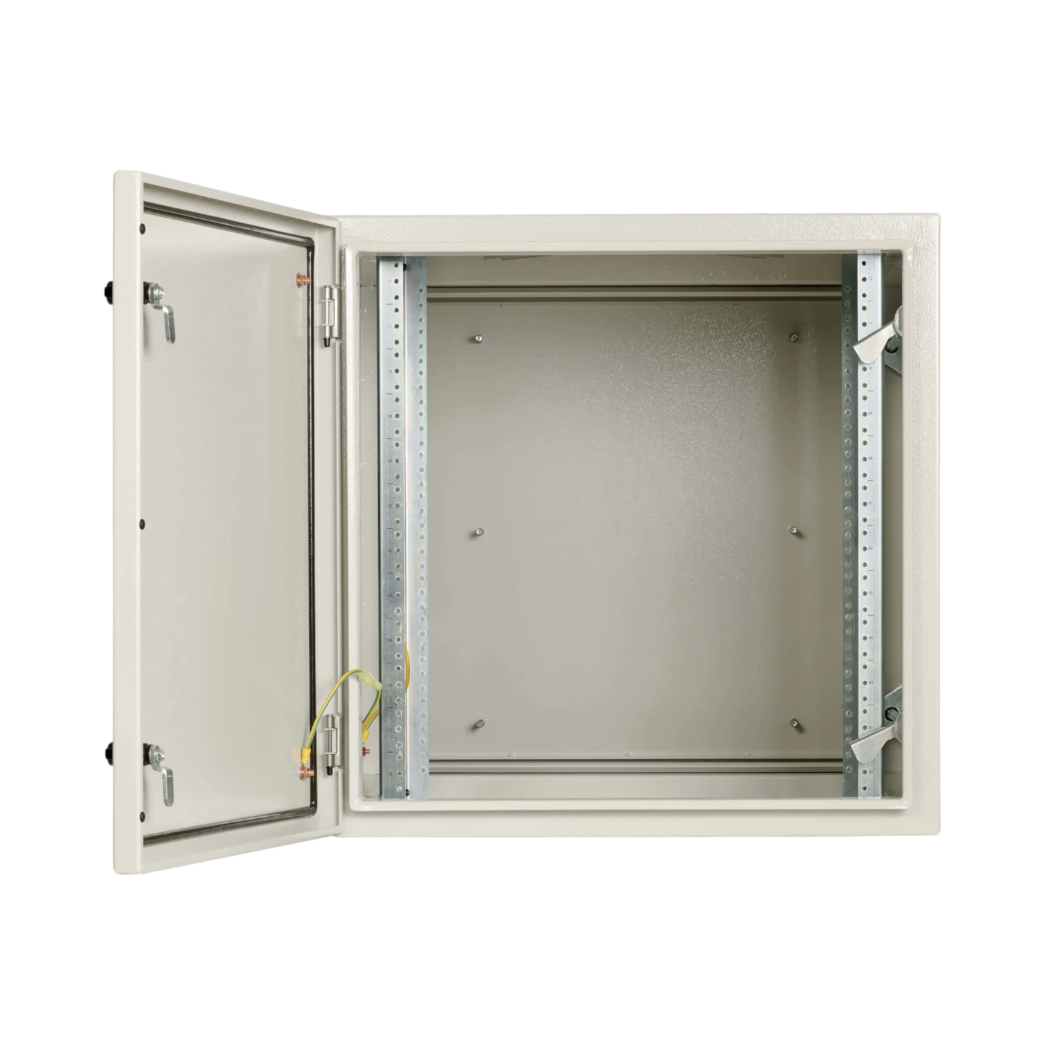 Tripp Lite SmartRack Industrial Enclosure with Lock, NEMA 4, Wall Mount, Metal Construction, Hinged Back, 28 in. Depth, 12U, Gray — Being Shipped