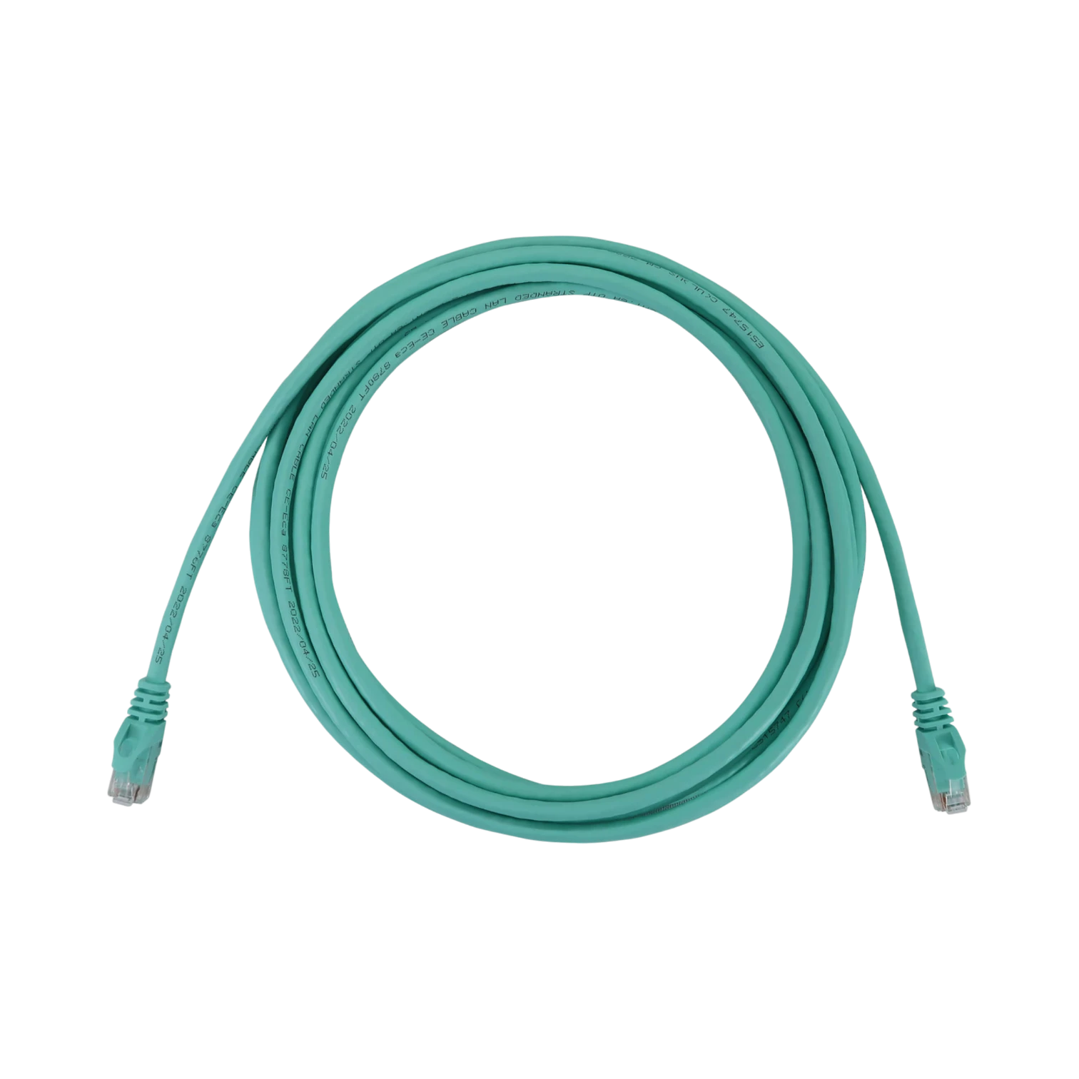 Tripp Lite Cat6a 10G Snagless Molded UTP Ethernet Cable (RJ45 M/M), PoE, Aqua, 15 ft. (4.6 m) — Being Shipped