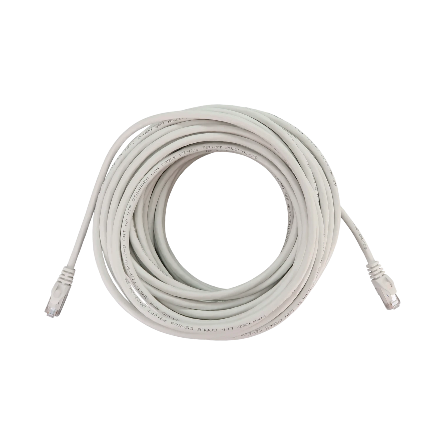 Tripp Lite Cat6a 10G Snagless Molded UTP Ethernet Cable (RJ45 M/M), PoE, White, 50 ft. (15.2 m) — Being Shipped