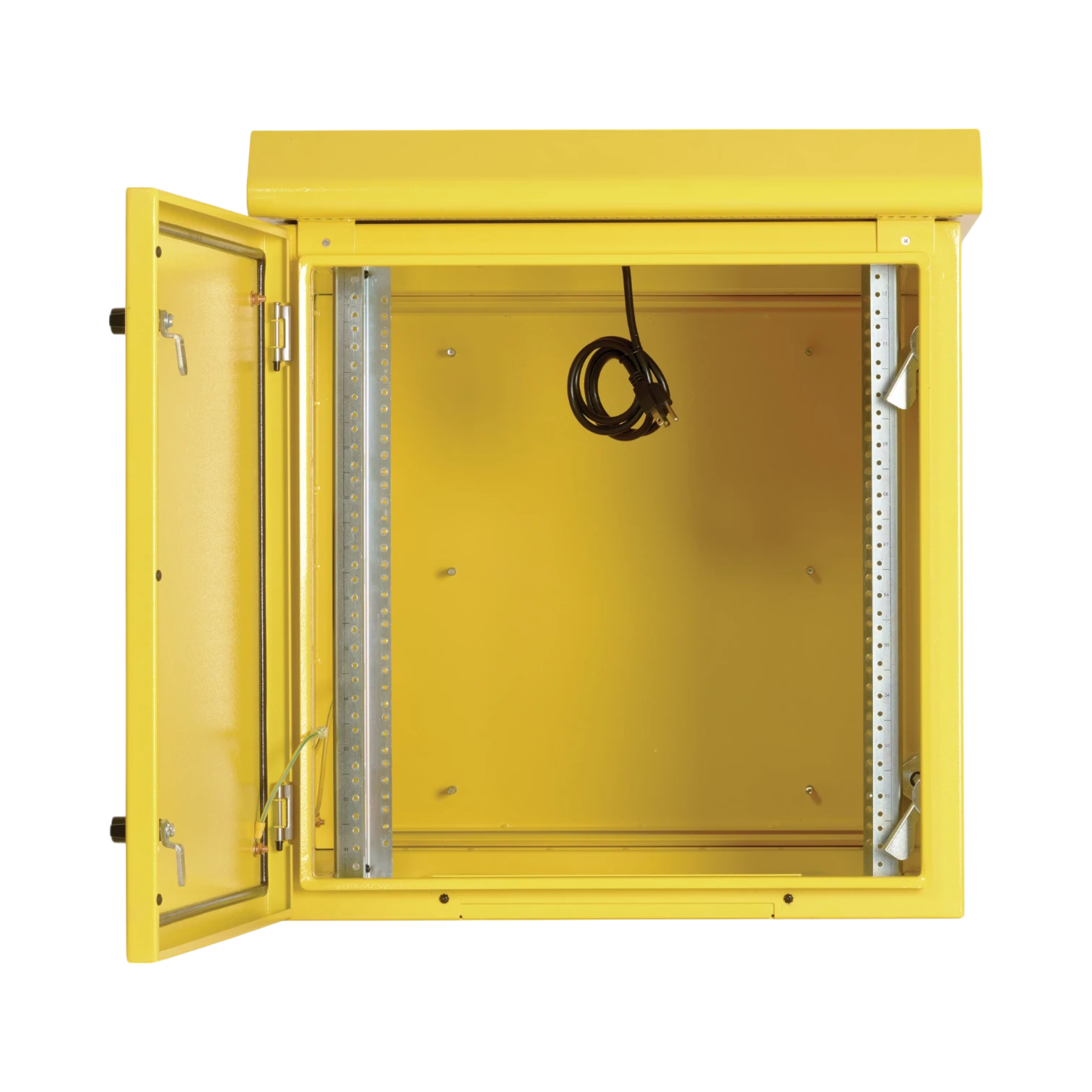 Tripp Lite SmartRack Industrial Enclosure, NEMA 3R, Wall Mount, Metal, Locking, Hinged Back, Fan With Thermal Switch, 28 in. Depth, 12U, Yellow — Being Shipped