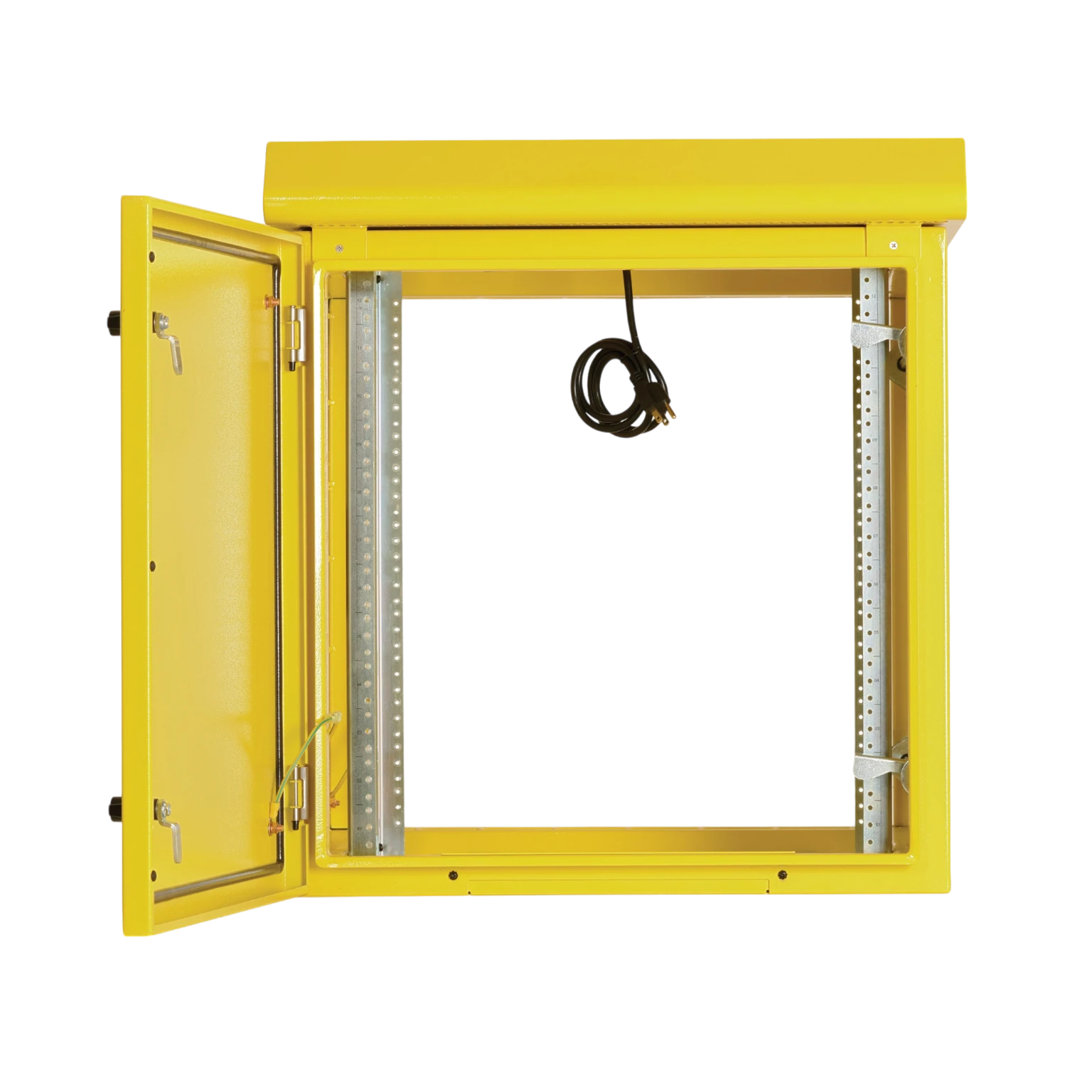 Tripp Lite SmartRack Industrial Enclosure, NEMA 3R, Wall Mount, Metal, Locking, Hinged Back, Fan With Thermal Switch, 28 in. Depth, 12U, Yellow — Being Shipped