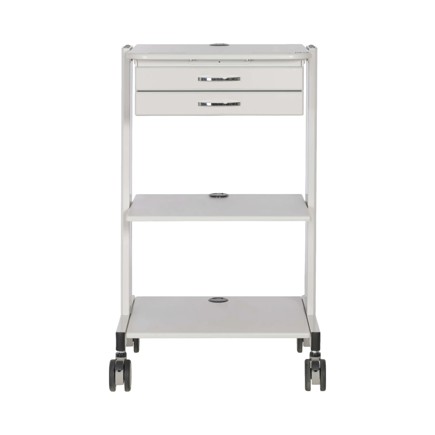 Tripp Lite Mobile Workstation with 2x Adjustable Shelves, 2x Metal Drawers, Locking Casters, TAA — Being Shipped