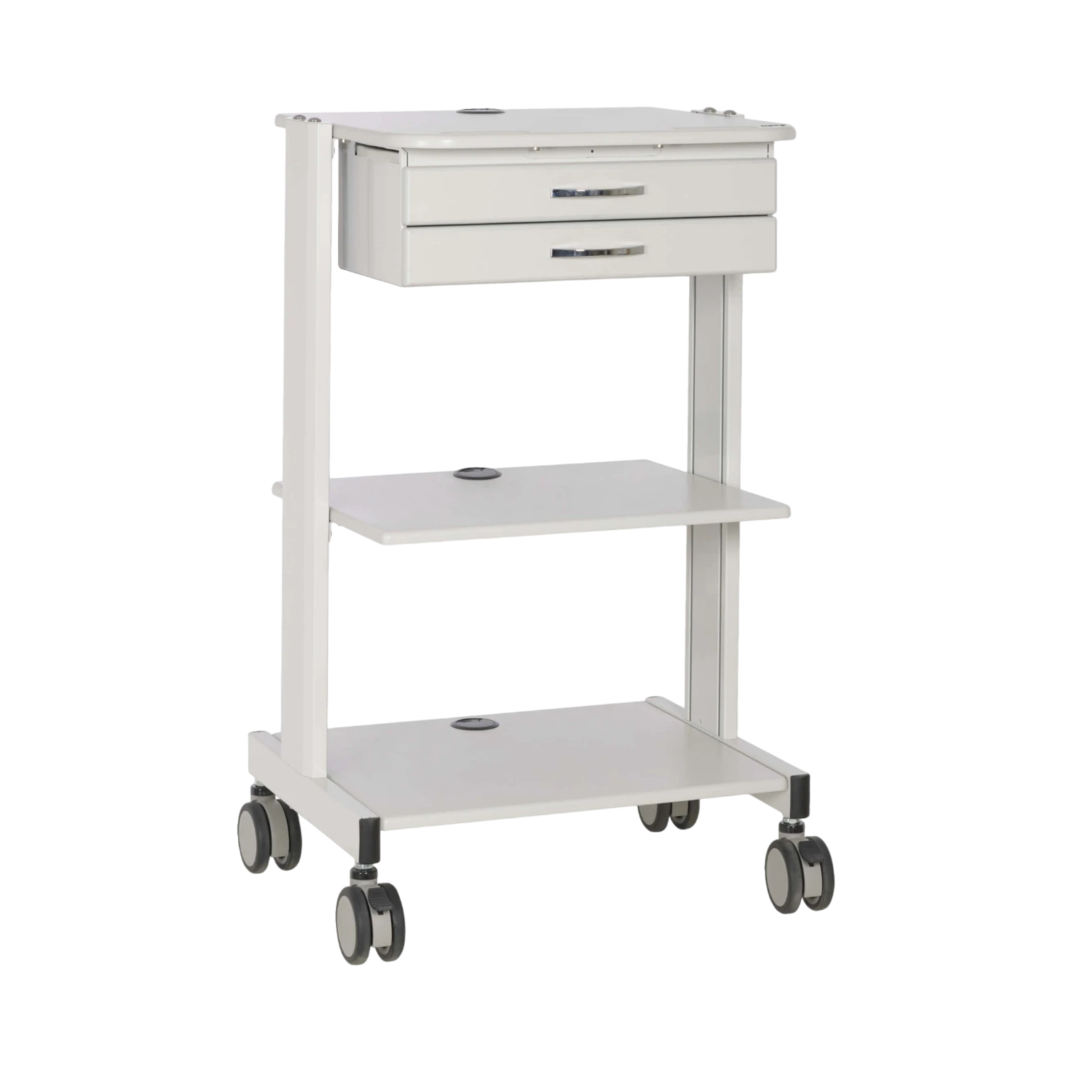 Tripp Lite Mobile Workstation with 2x Adjustable Shelves, 2x Metal Drawers, Locking Casters, TAA — Being Shipped