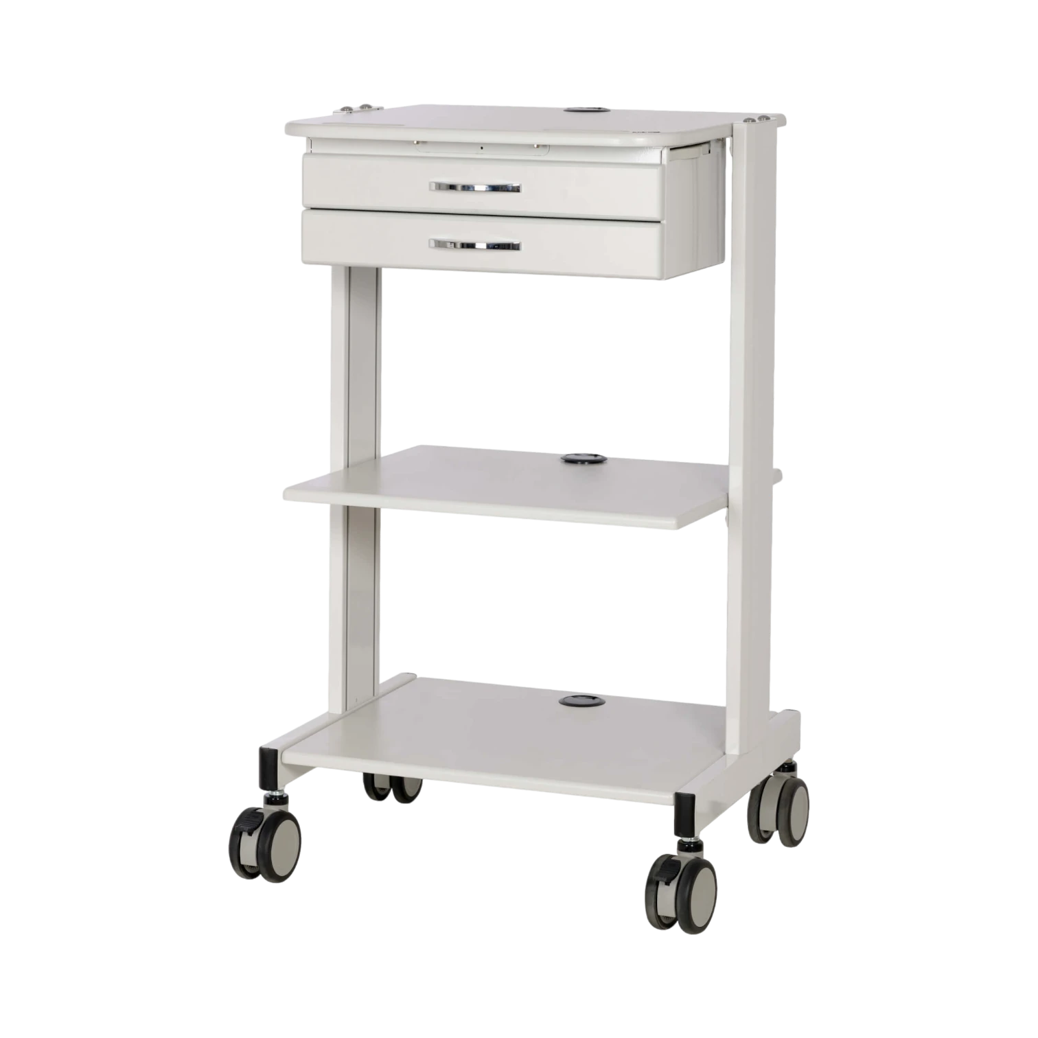 Tripp Lite Mobile Workstation with 2x Adjustable Shelves, 2x Metal Drawers, Locking Casters, TAA — Being Shipped