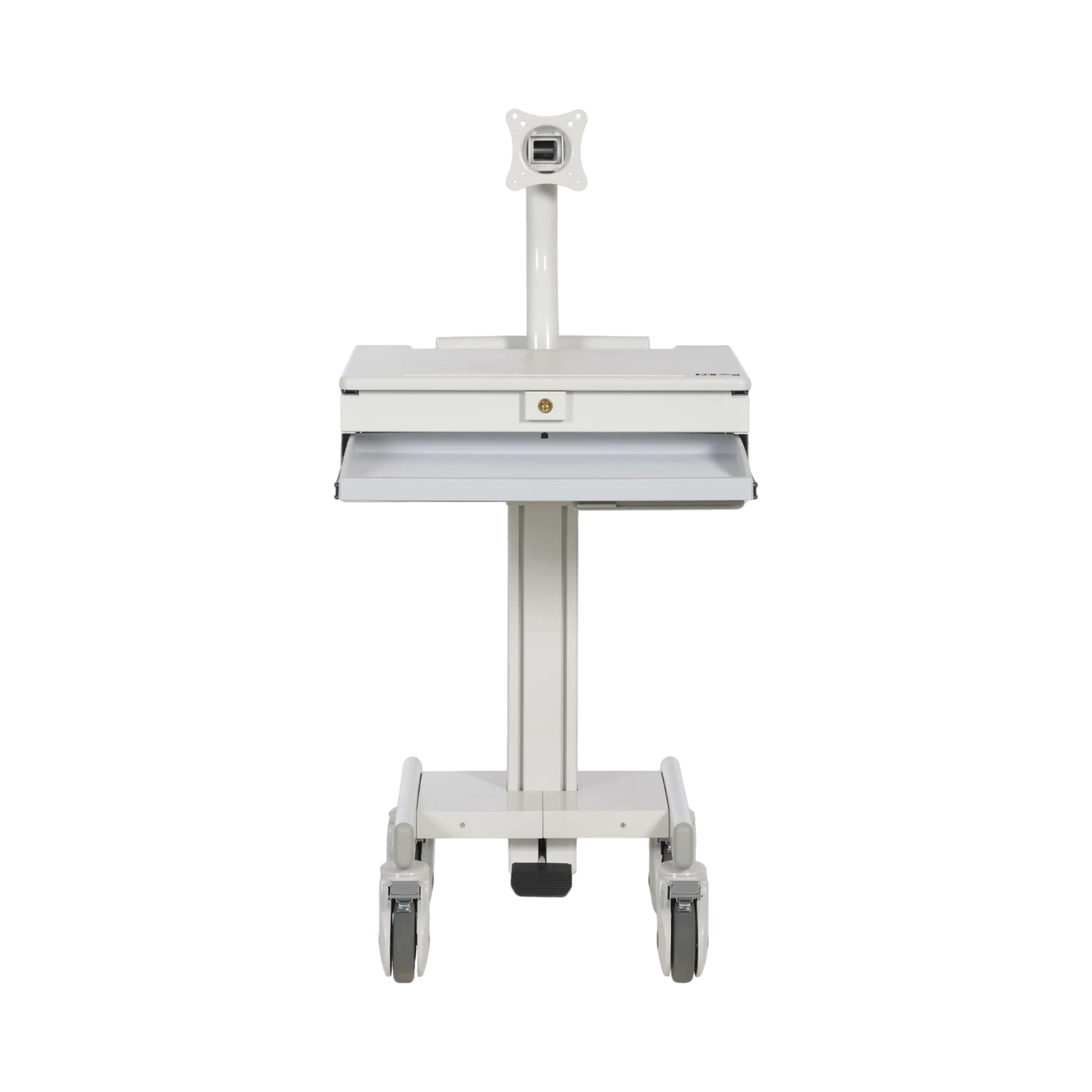 Tripp Lite Mobile Workstation with Monitor Arm, Casters, Locking Drawer, TAA-compliant — Being Shipped