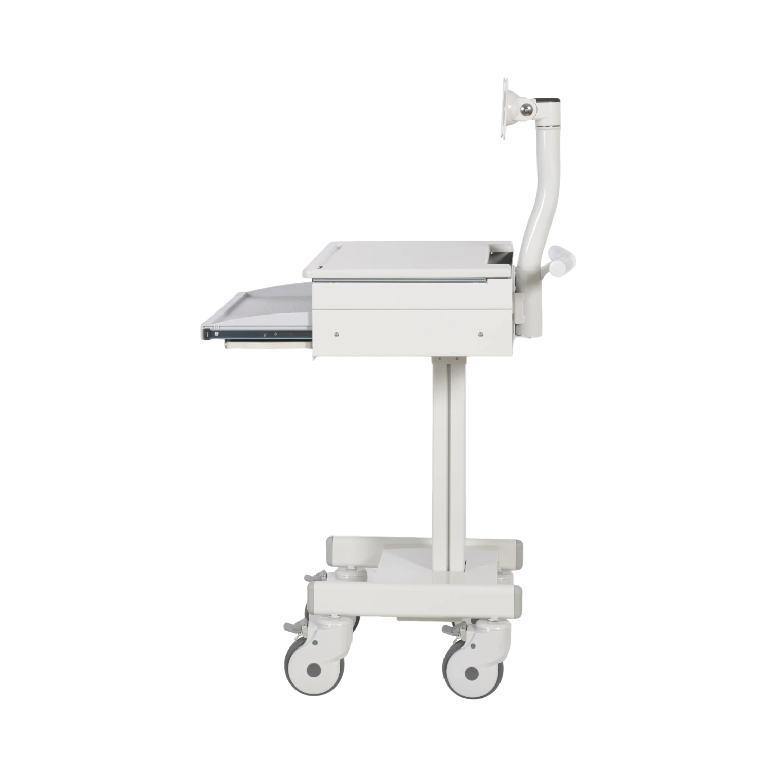 Tripp Lite Mobile Workstation with Monitor Arm, Casters, Locking Drawer, TAA-compliant — Being Shipped