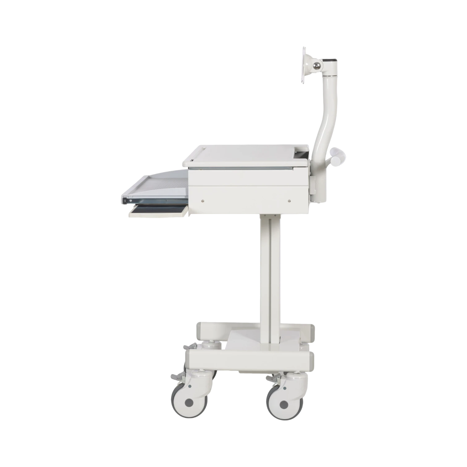 Tripp Lite Mobile Workstation with Monitor Arm, Casters, Locking Drawer, TAA-compliant — Being Shipped