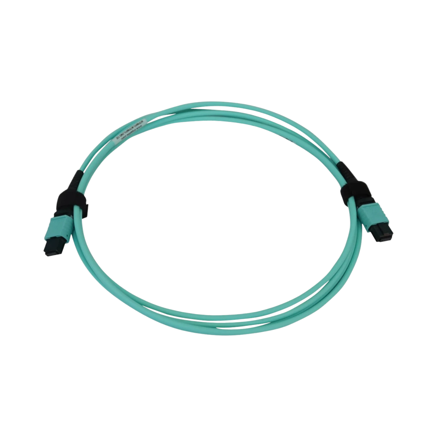 Tripp Lite 40/100/400G Multimode 50/125 OM3 Fiber Optic Cable (12F MTP/MPO-PC F/F), LSZH, Aqua, 2 m (6.6 ft.) — Being Shipped