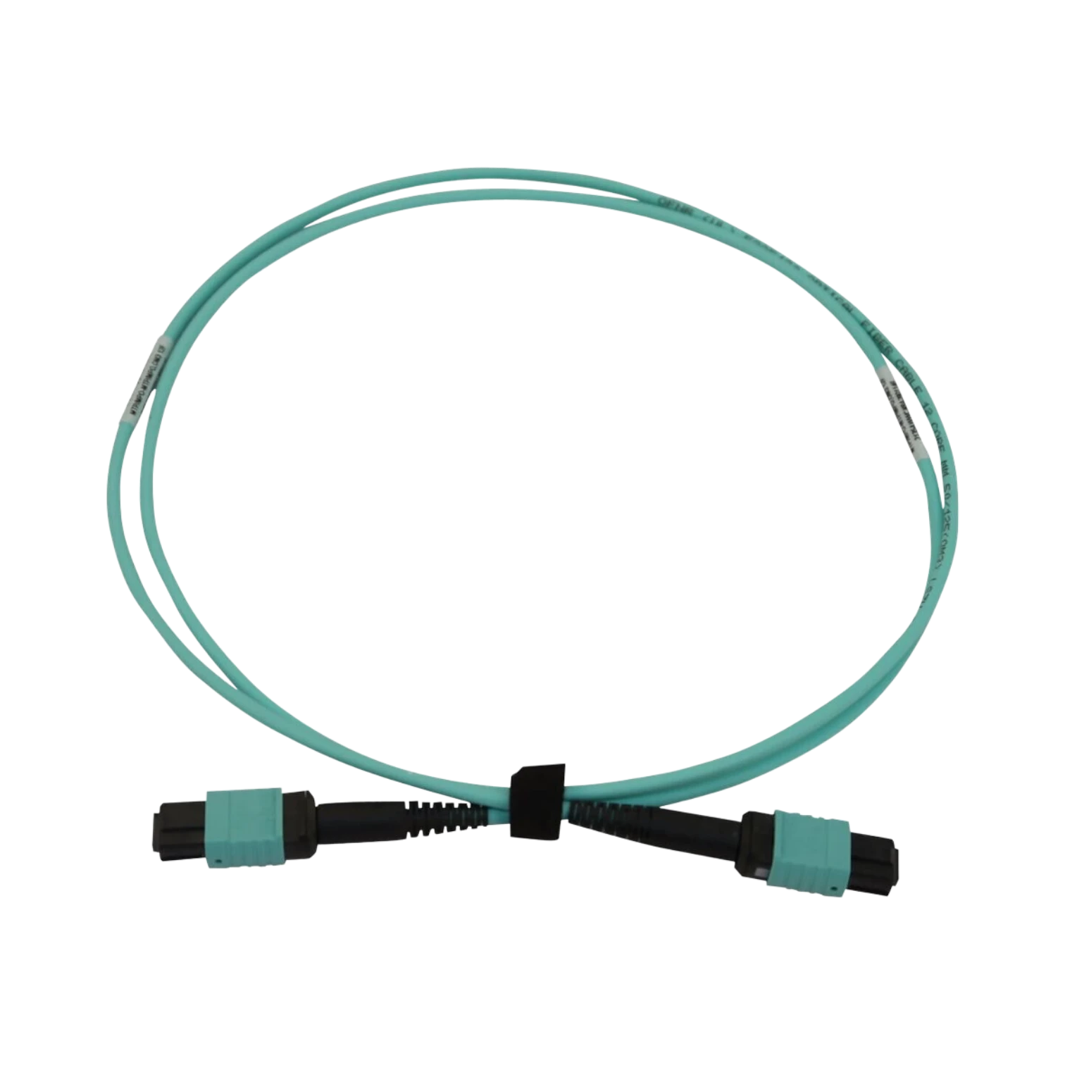 Tripp Lite 40/100/400G Multimode 50/125 OM3 Fiber Optic Cable (12F MTP/MPO-PC F/F), Aqua, 1m (3.3 ft.) — Being Shipped